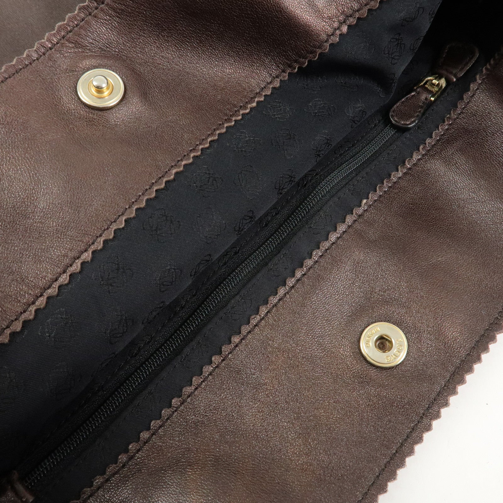 LOEWE Anagram Nappa Leather Aura Tote Bag Shoulder Bag Brown