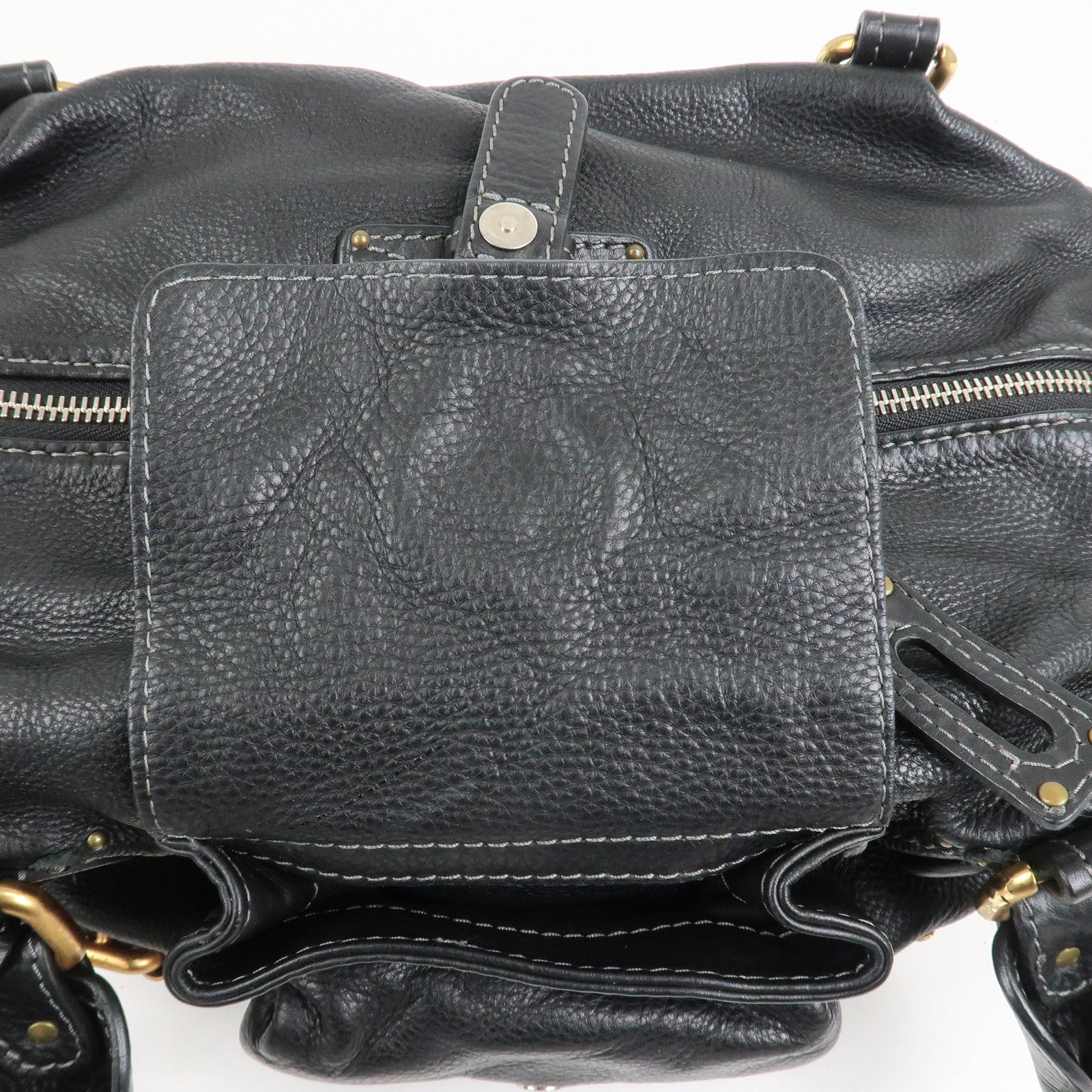 Chloe Paddington Leather Hand Bag Shoulder Bag Black