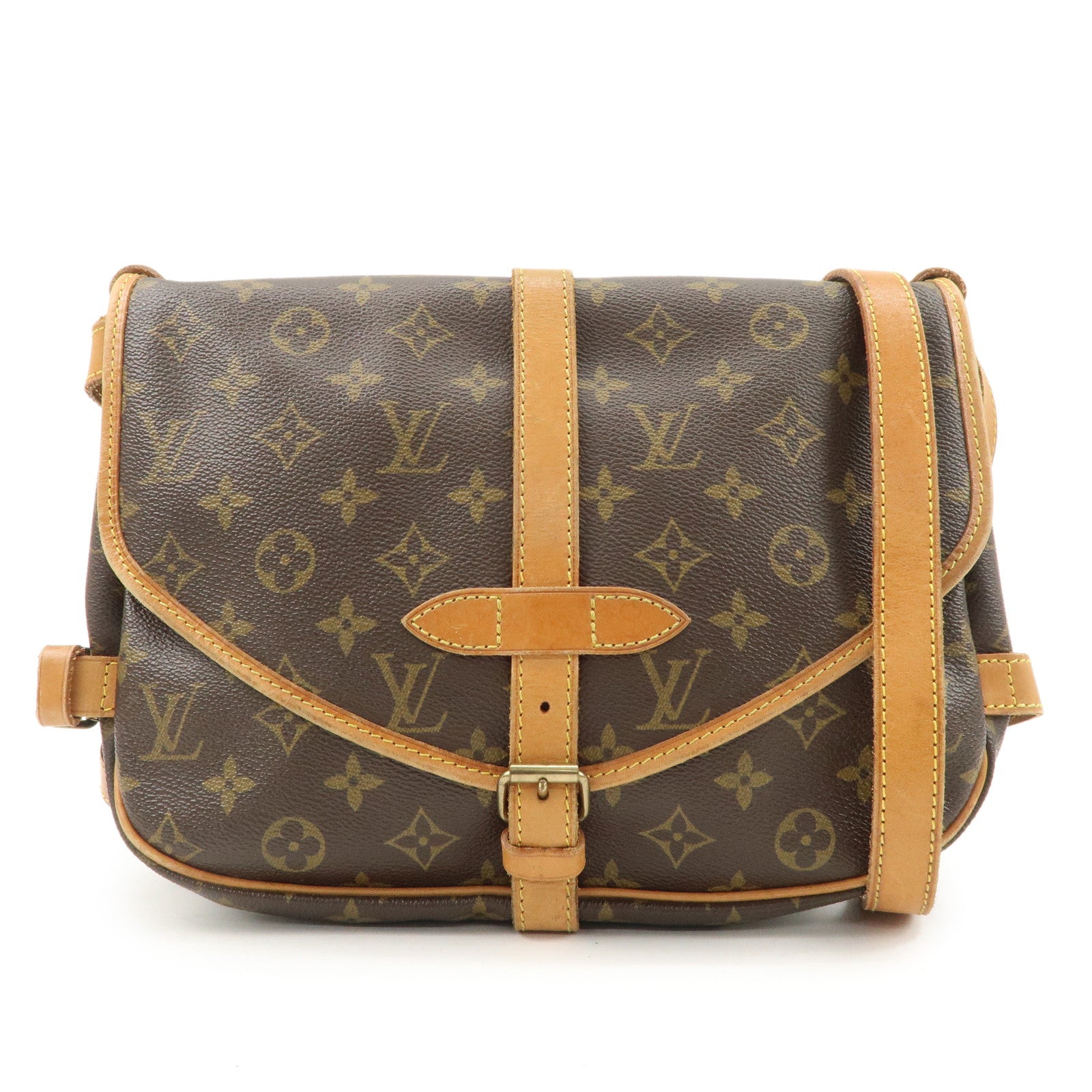Louis Vuitton Monogram Saumur 30 Crossbody Bag Brown M42256 Used