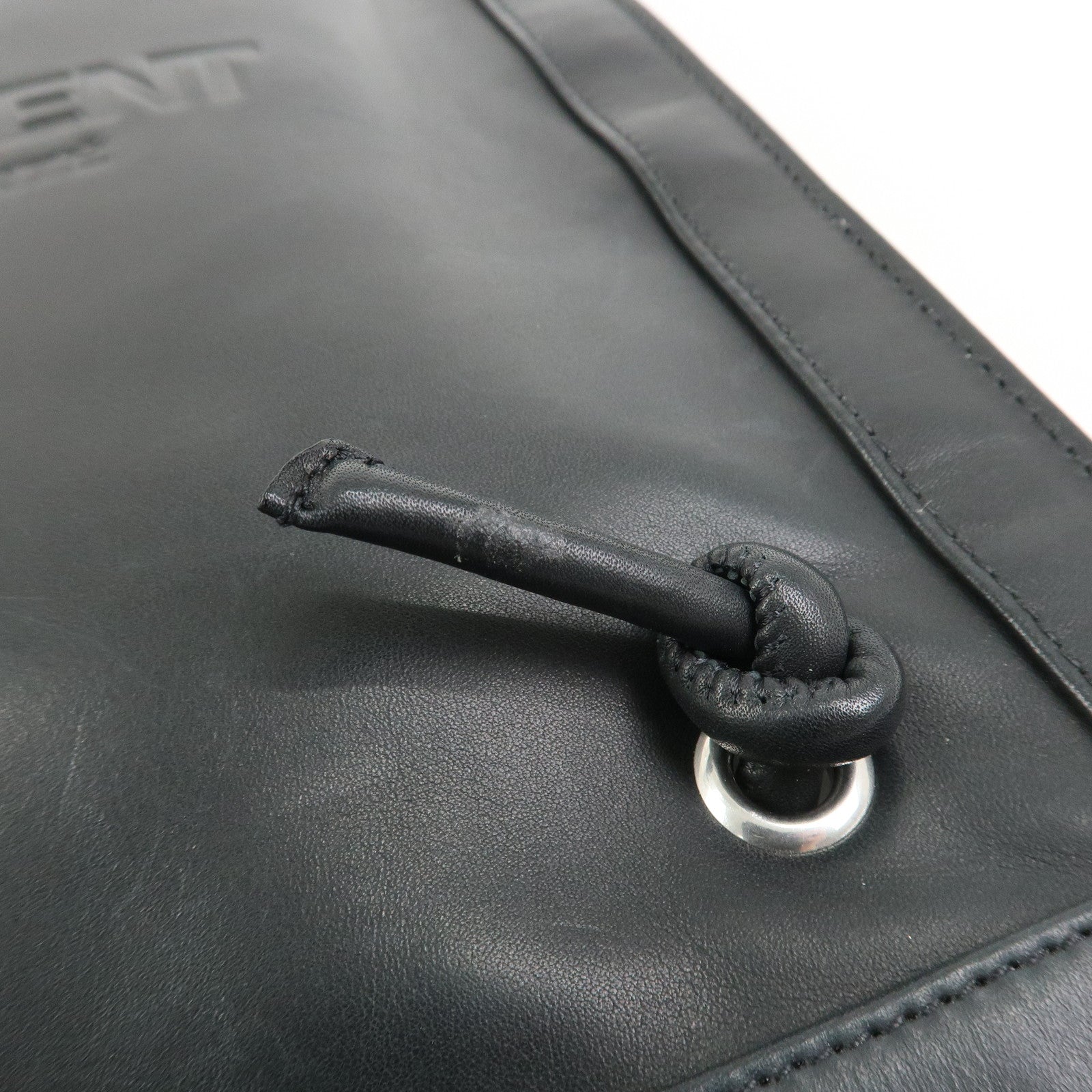 SAINT LAURENT PARIS Leather Backpack Black 710272