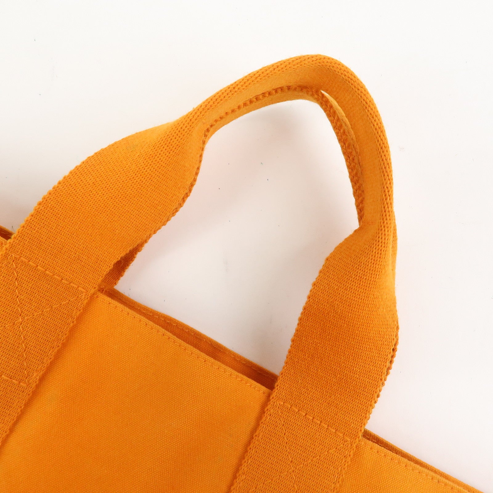 HERMES Fourre Tout Cabas Canvas Hawaii Limited Tote Bag Orange