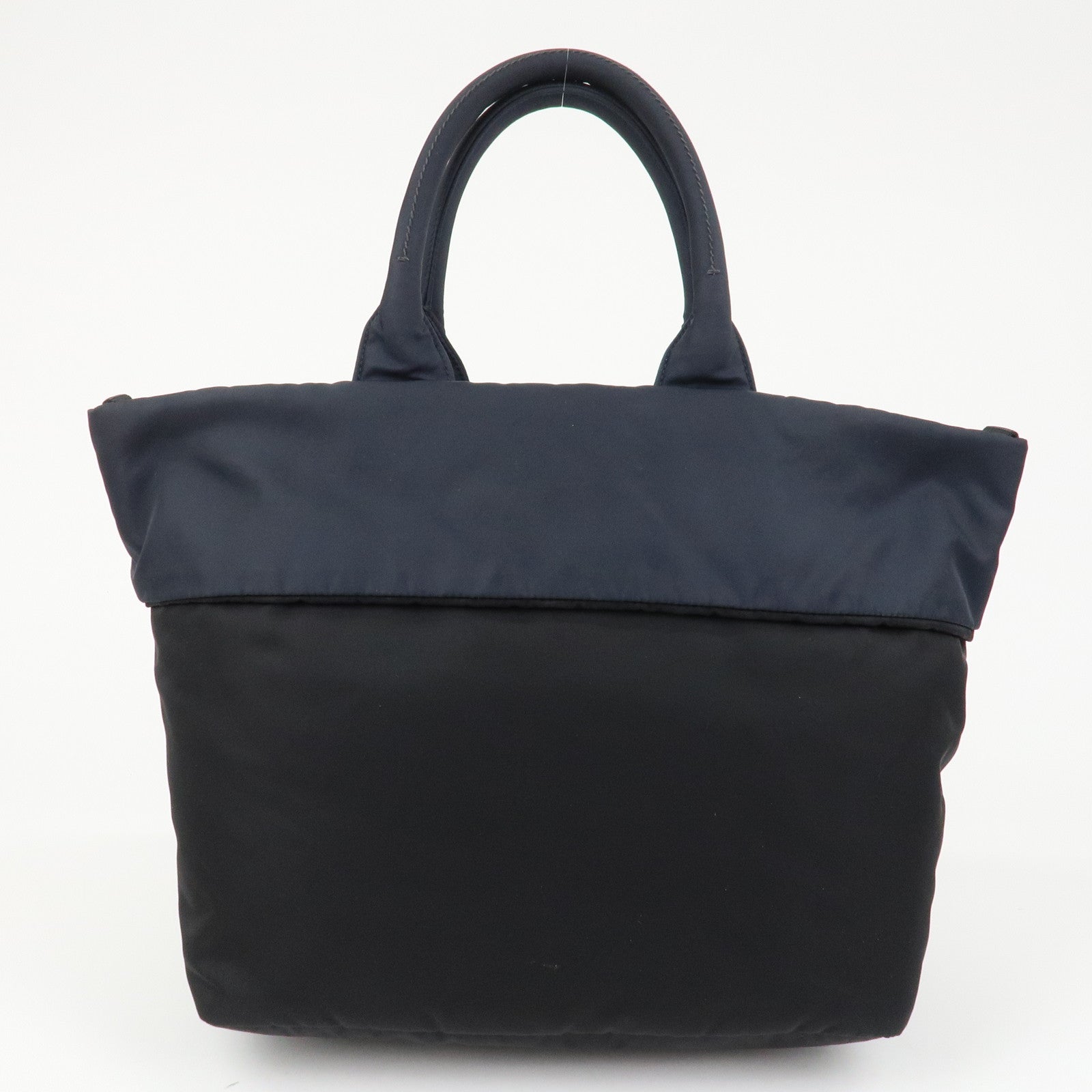 PRADA Nylon 2 Way Bag Hand Bag Shoulder Bag Black Navy BR4521