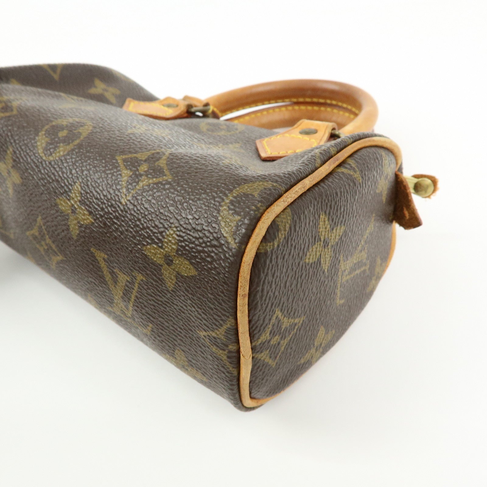 Louis Vuitton Monogram Mini Speedy Hand Bag Brown M41534