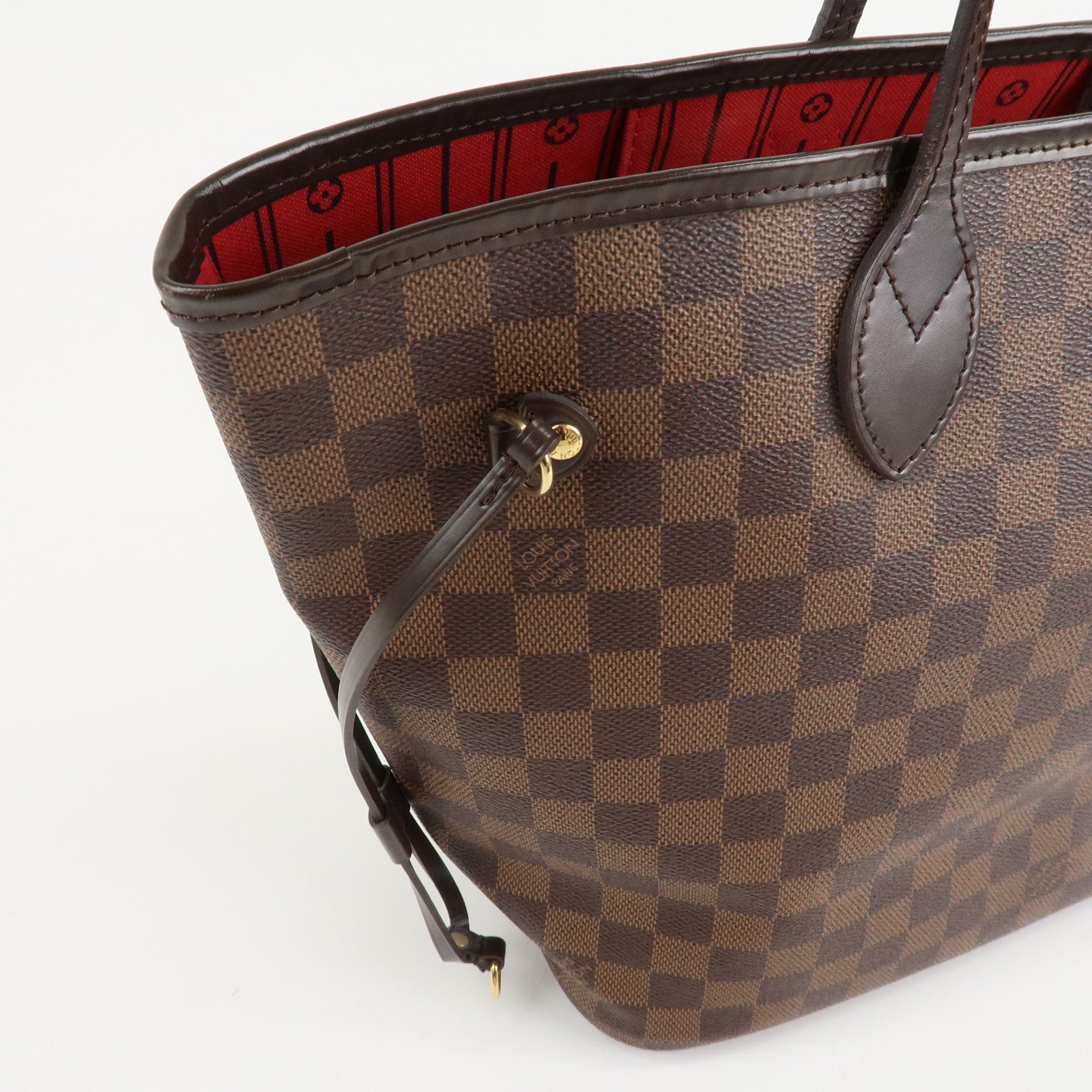 Louis Vuitton Damier Ebene Canvas Neverfull MM Tote Bag N51105 Used