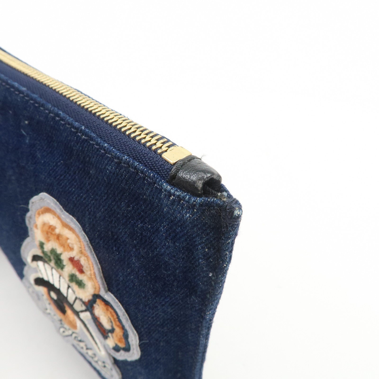 Chloe See By Chloe Patch Denim Clutch Bag Pouch Bag Blue