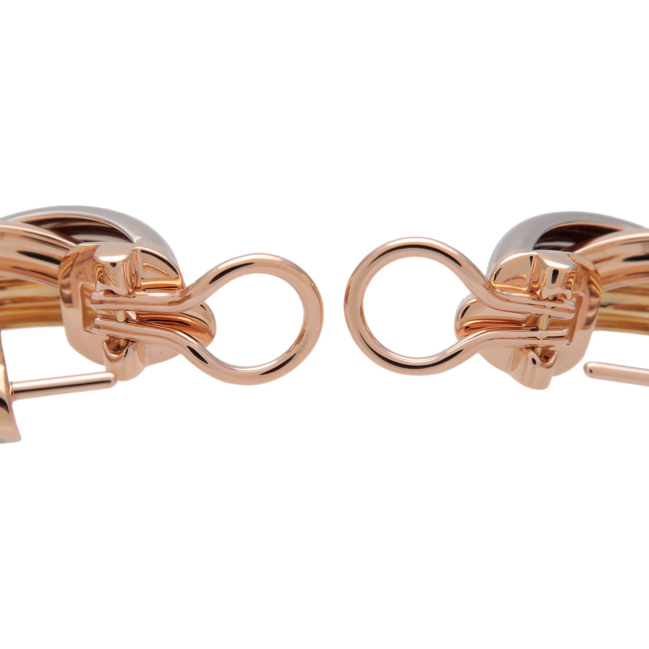 Cartier Trinity Earrings K18 750 White Gold Rose Gold Yellow Gold