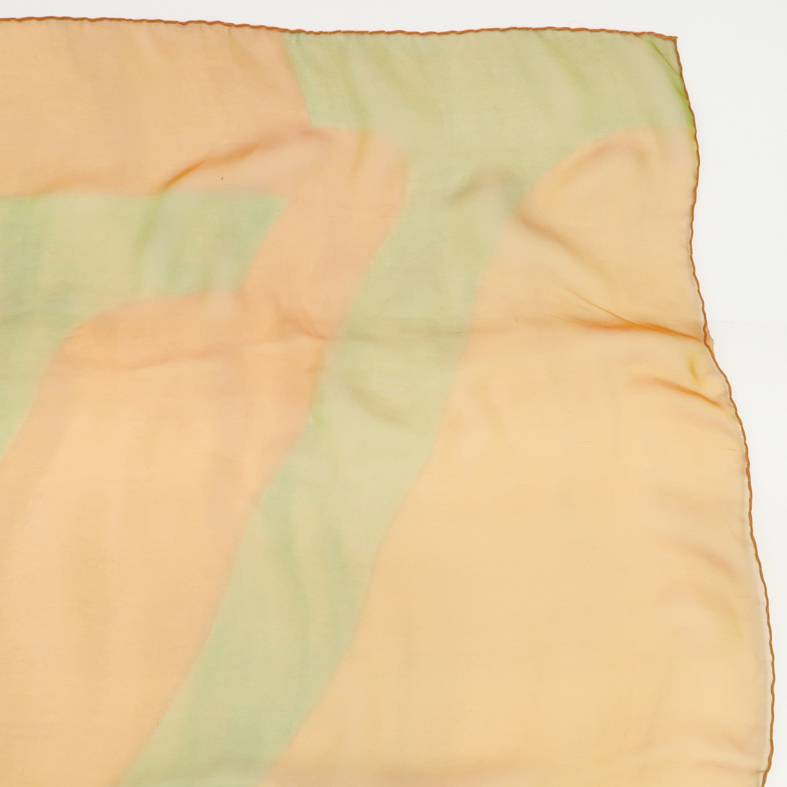 Louis Vuitton Silk 100% 90ﾃ・0 Gradation Scarf Orange Green