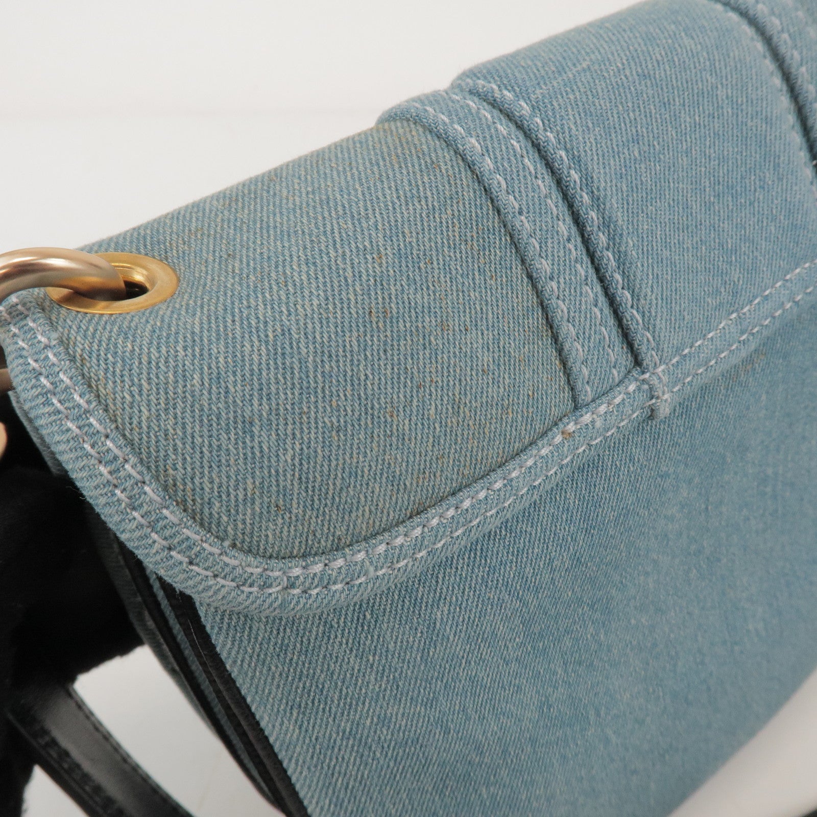 Chloe See by Chloe Hana Denim Leather Shoulder Bag Denim