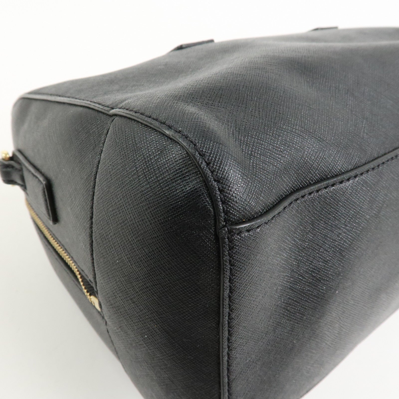 TORY BURCH Logo Leather 2Way Bag Hand Bag Shoulder Bag Black
