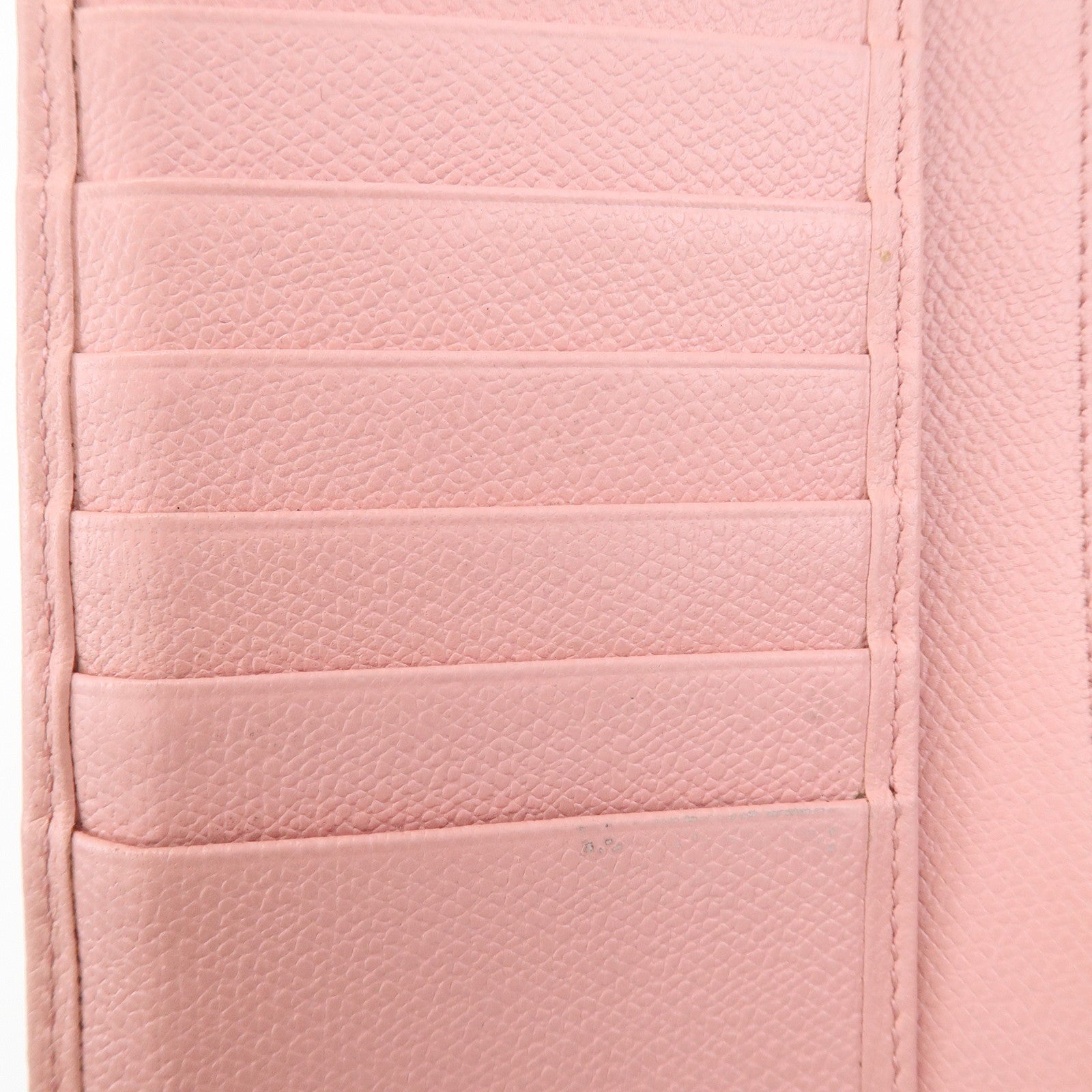 CHANEL COCO Mark Leather Bi-fold Long Wallet Pink