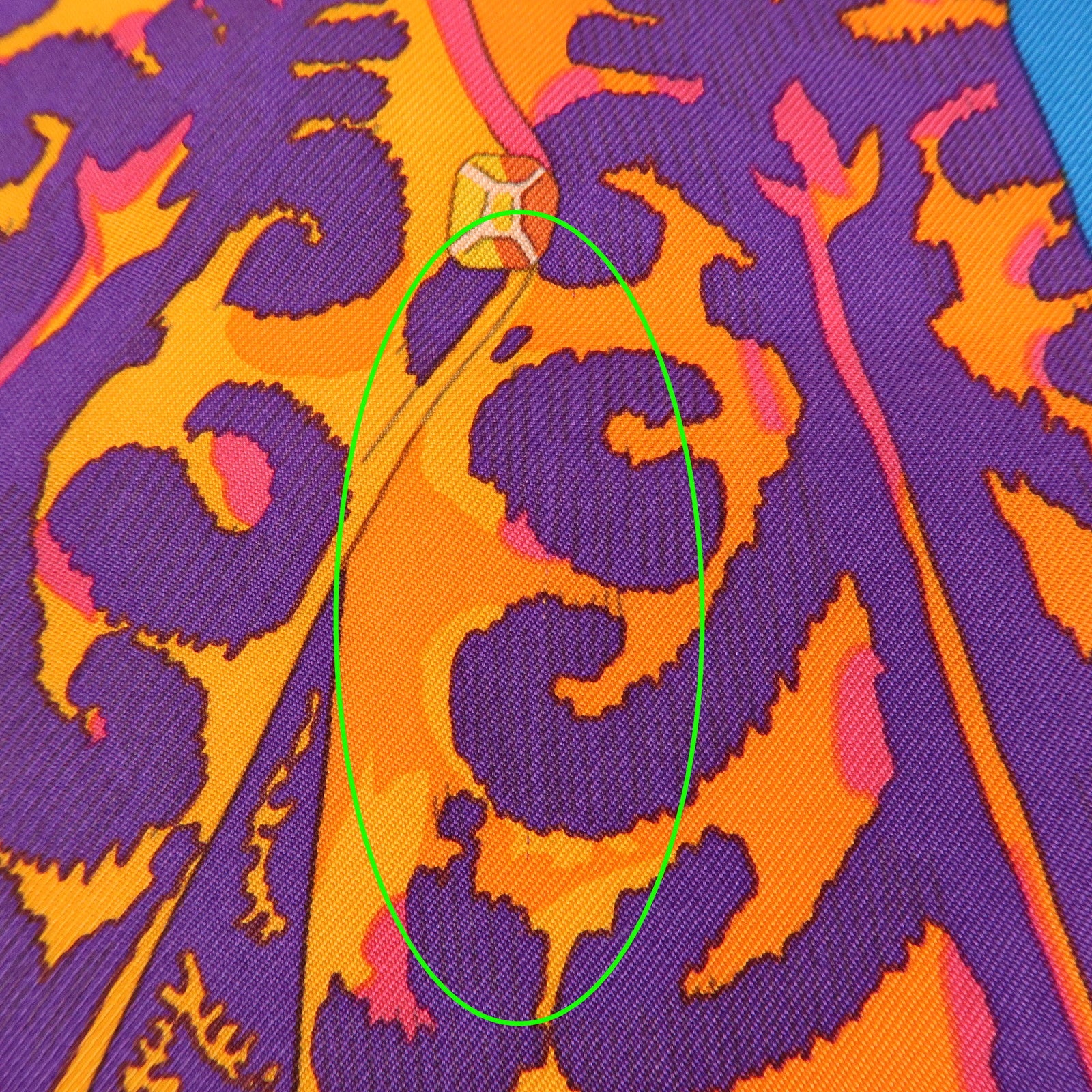 HERMES Carre 90 Silk 100% Scarf VOYAGE EN ETOFFES Blue Orange Pink