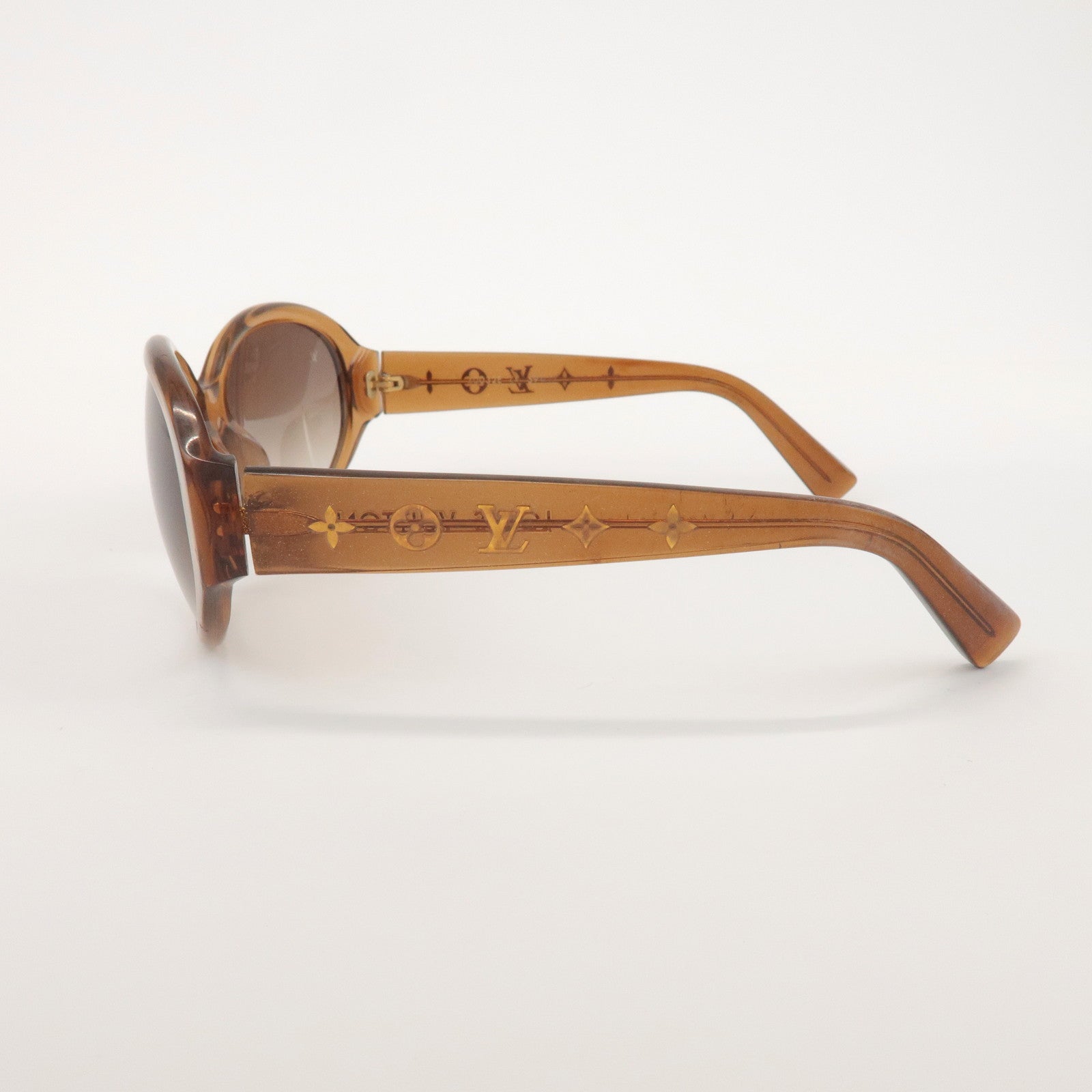 Louis Vuitton Obsession Rond Plastic Sunglasses 59笆｡17 Brown Z0032E