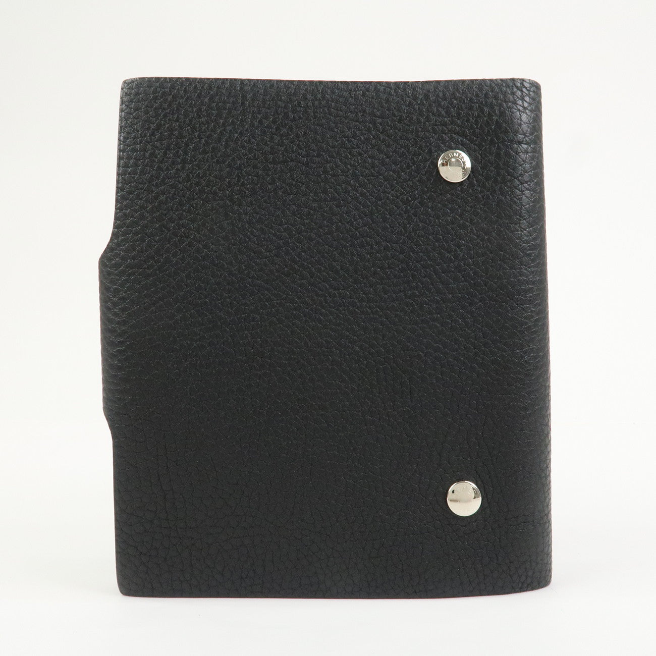 HERMES Togo Leather Ulysse PM Planner Cover □F Stamped Black