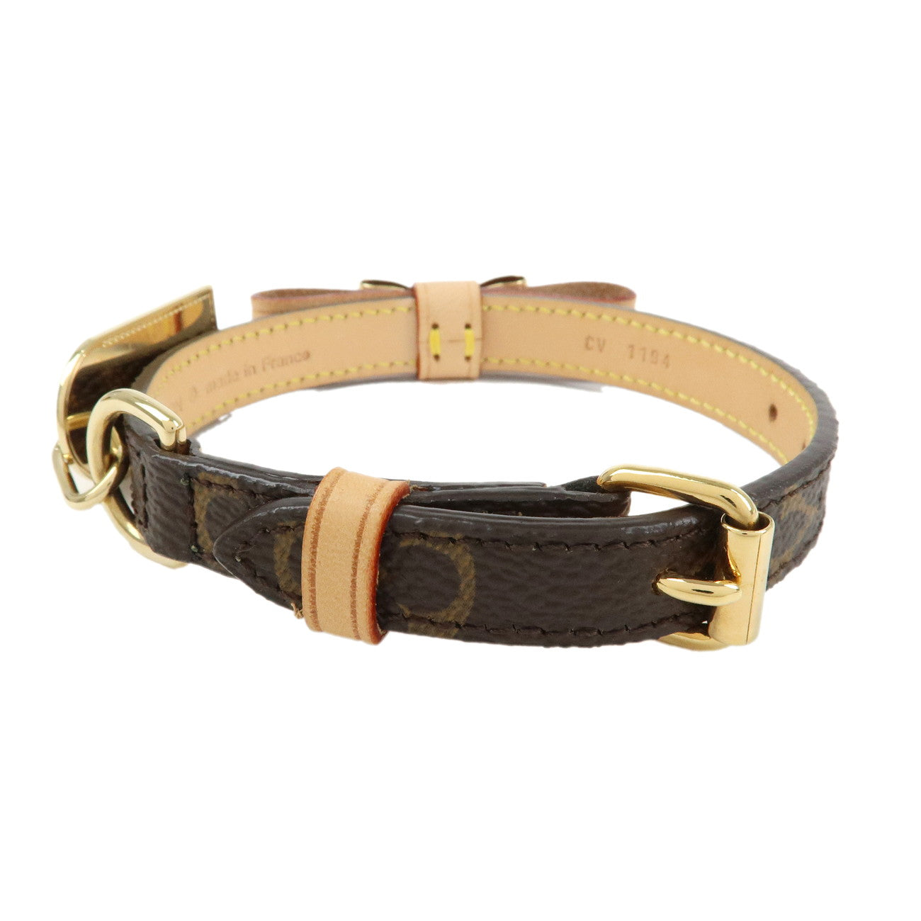 Louis Vuitton Monogram Canvas Collier Baxter XS Dog Collar M58073