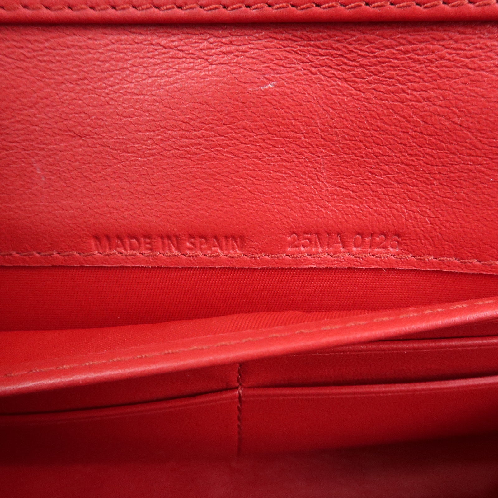 Christian Dior Cannage Patent Leather Chain Long Wallet WOC Red