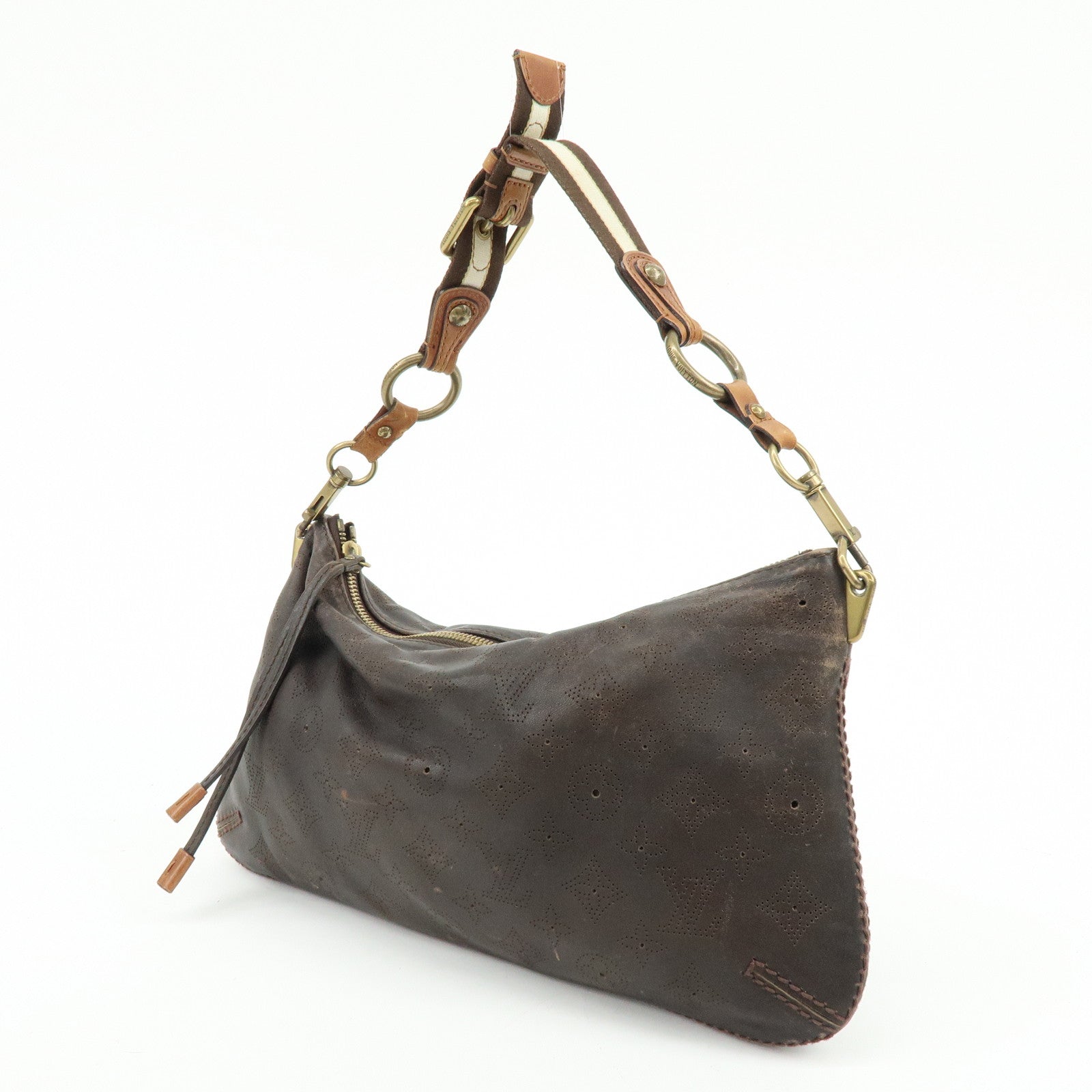 Louis Vuitton Pochette Onata Cuir Leather Shoulder Bag Cacao M40002