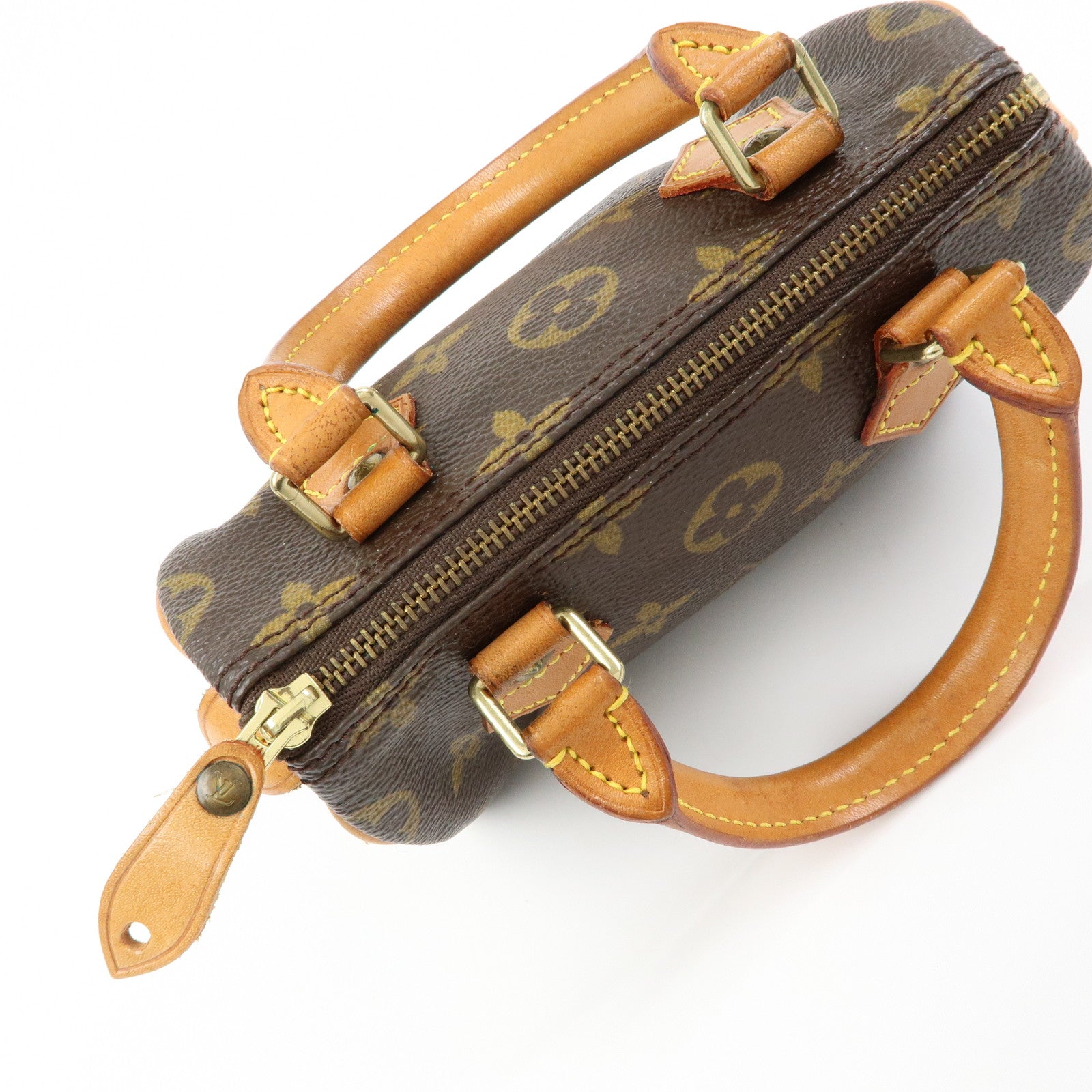 Louis Vuitton Monogram Mini Speedy Hand Shoulder Bag Brown M41534
