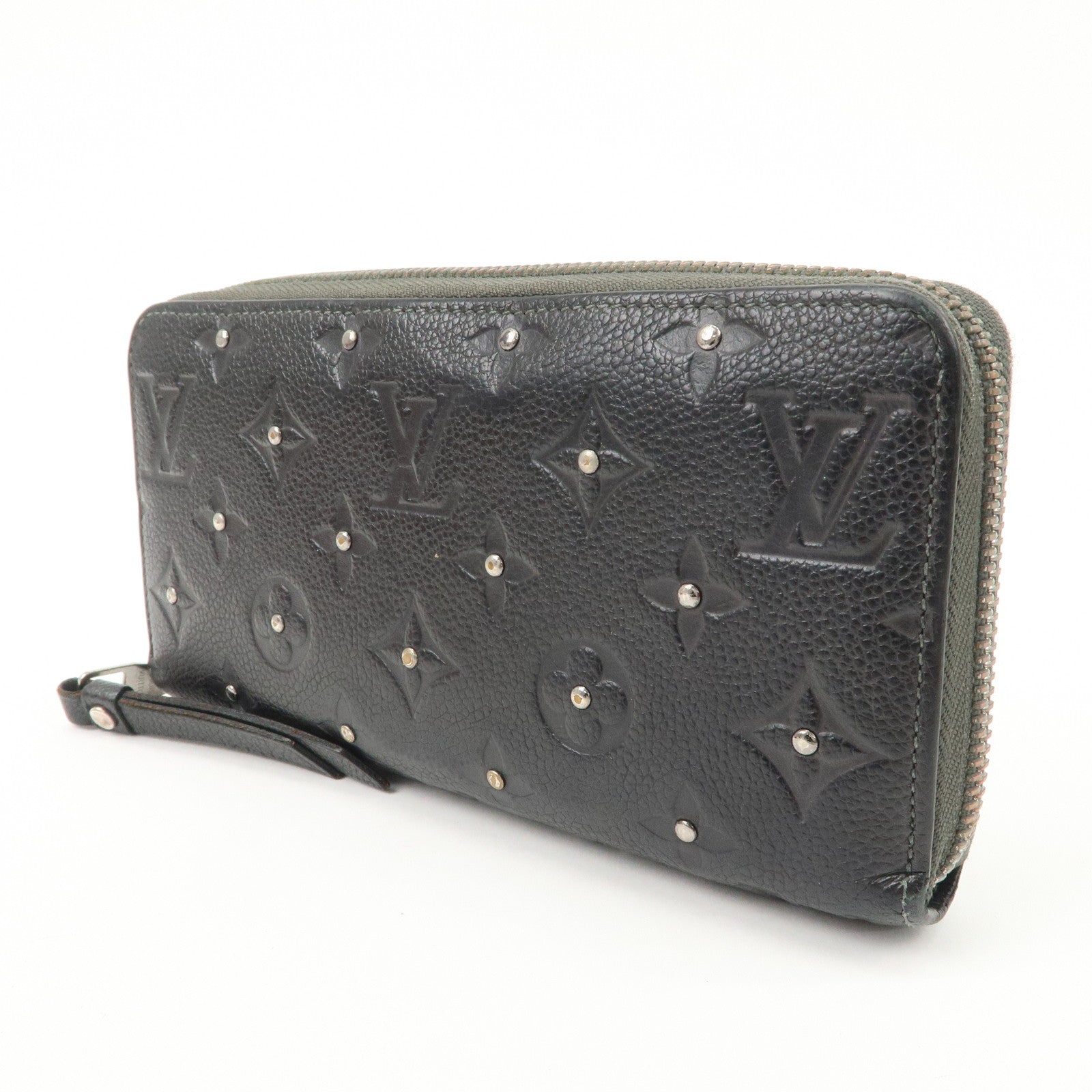 Louis Vuitton Empreinte Leather Studs Zippy Wallet Platine M61442