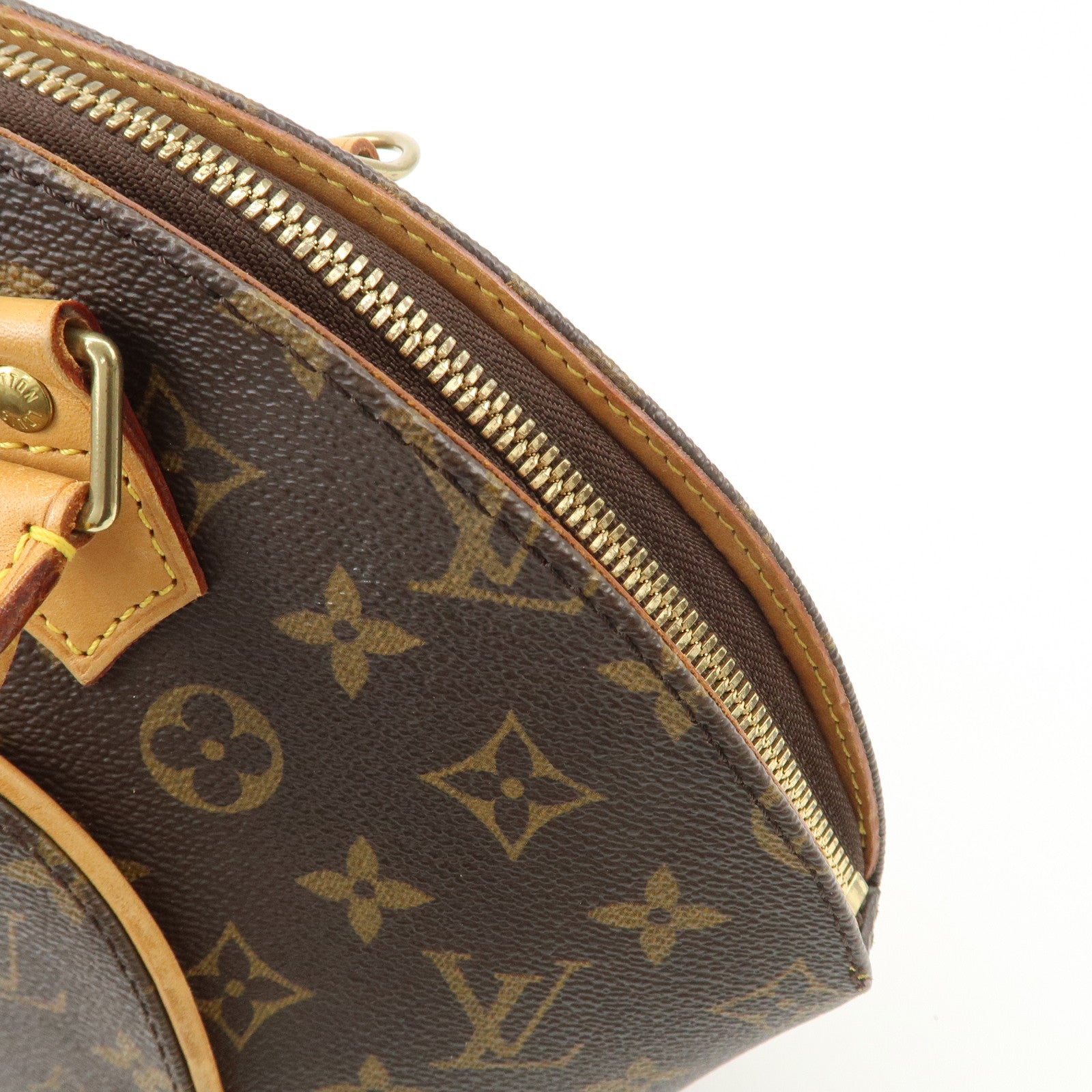 Louis Vuitton Monogram Ellipse PM Hand Bag Brown M51127 Used