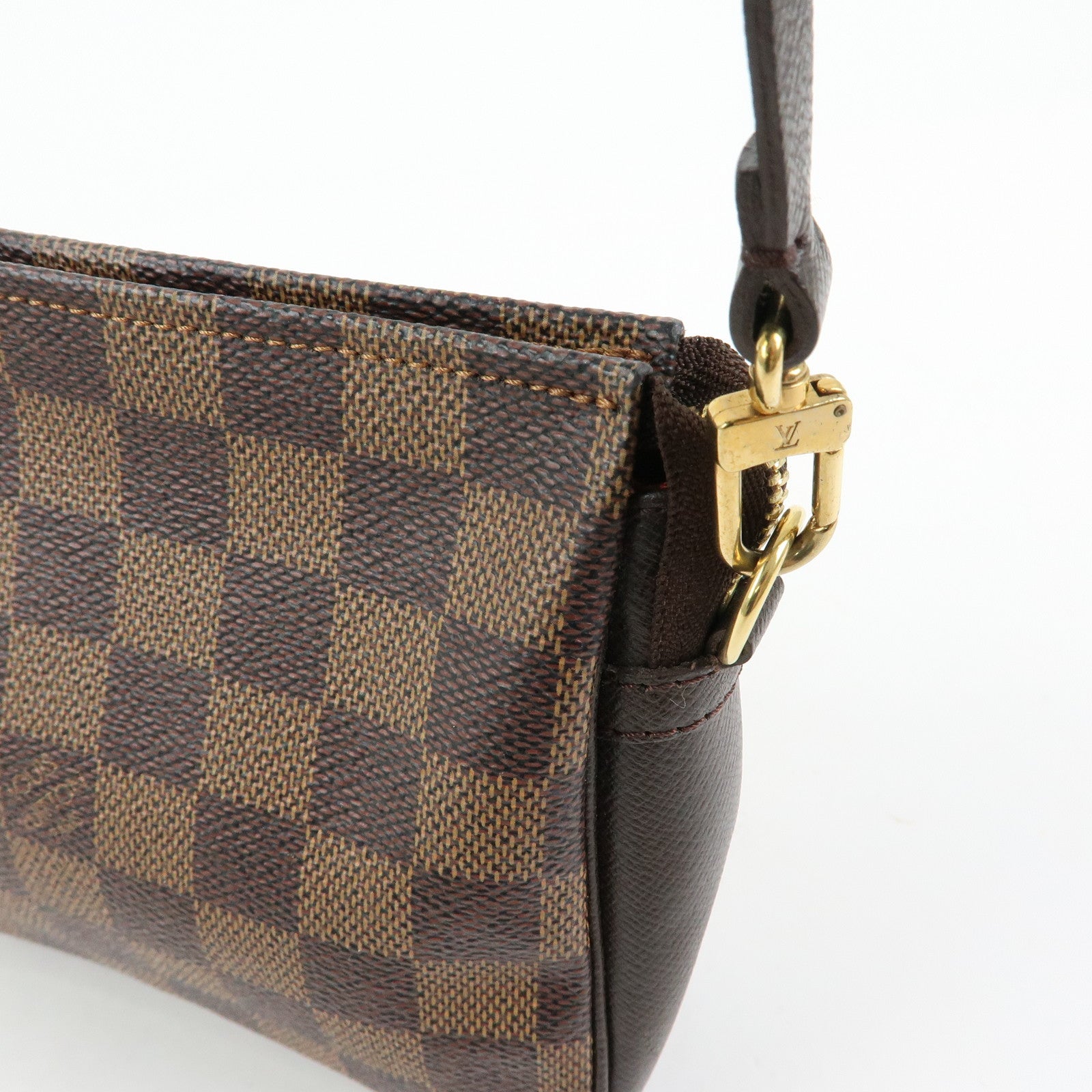 Louis Vuitton Damier Trousse Makeup Accessory Pouch Brown N51982