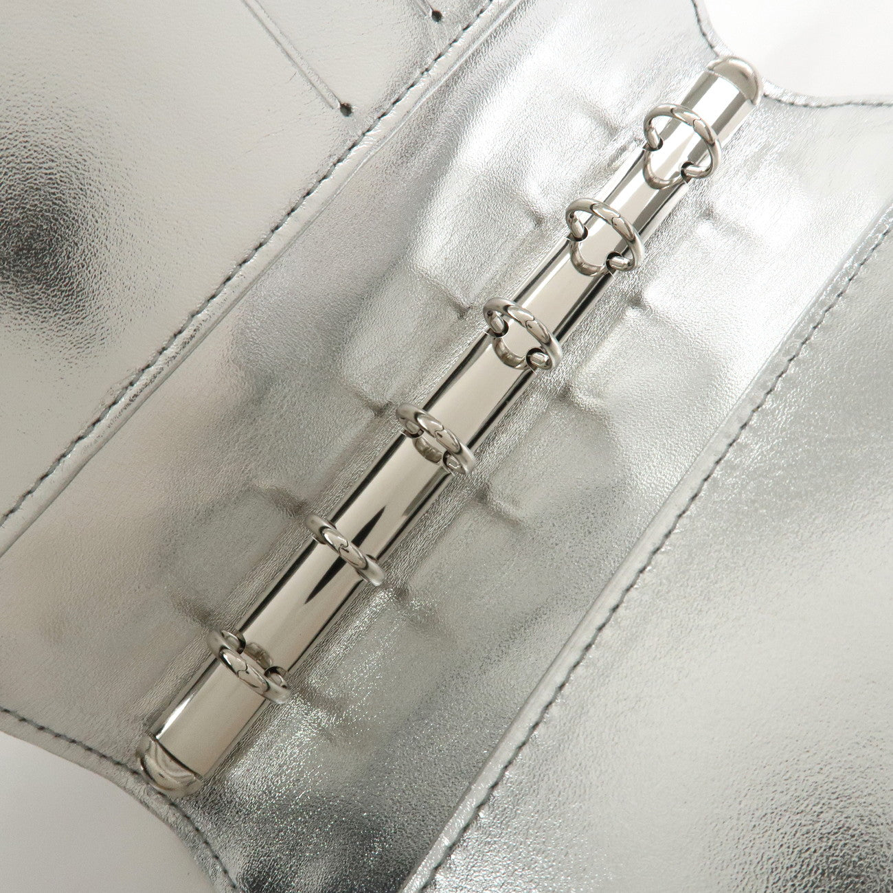 Louis Vuitton Monogram Miroir Agenda PM Planner Cover Argent R20963