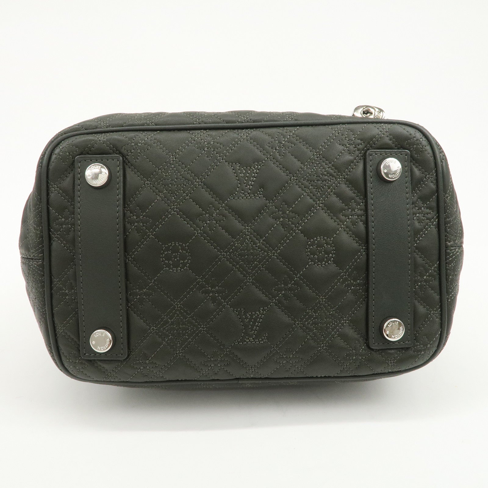 Louis Vuitton Monogram Antheia PM Leather Hand Bag Dark Green
