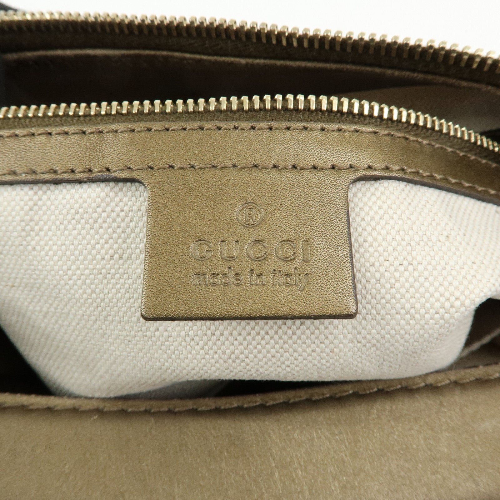 GUCCI Bamboo Heartbit GG Canvas Leather Shoulder Bag Brown 269959