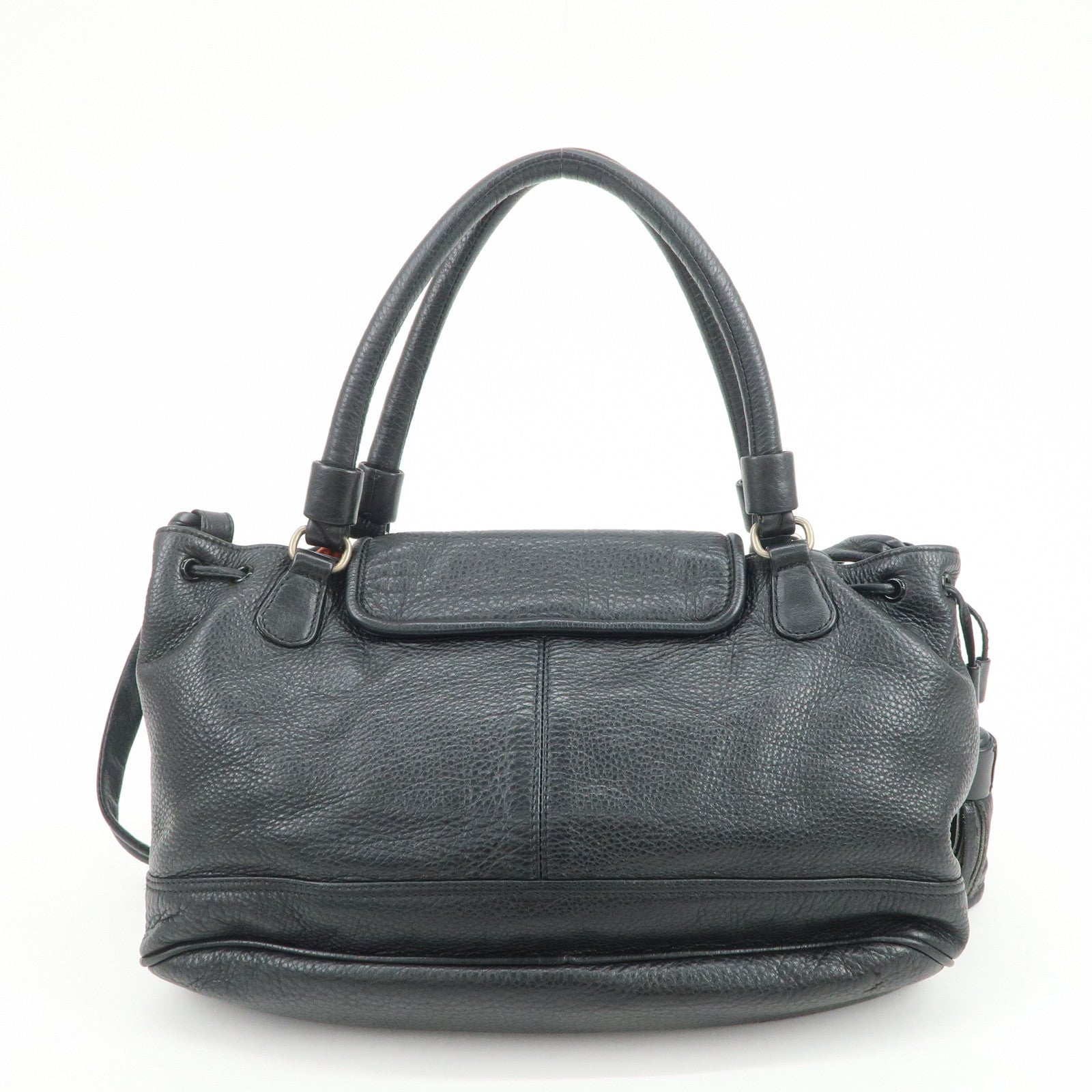 Chloe See By Chloe Cherry Leather 2Way Bag Hand Bag Black
