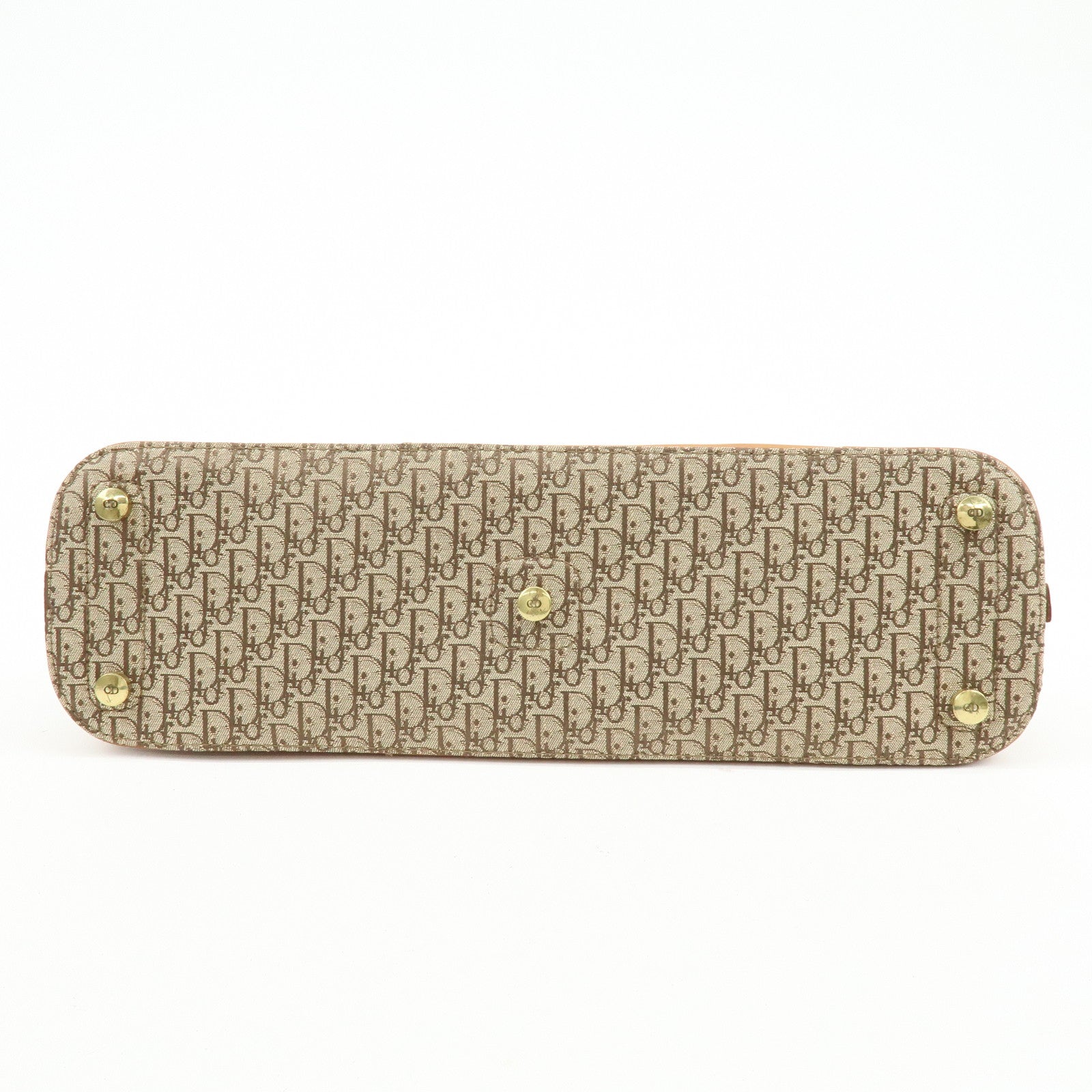 Christian Dior Trotter Street Chic Jacquard Canvas Leather Hand Bag