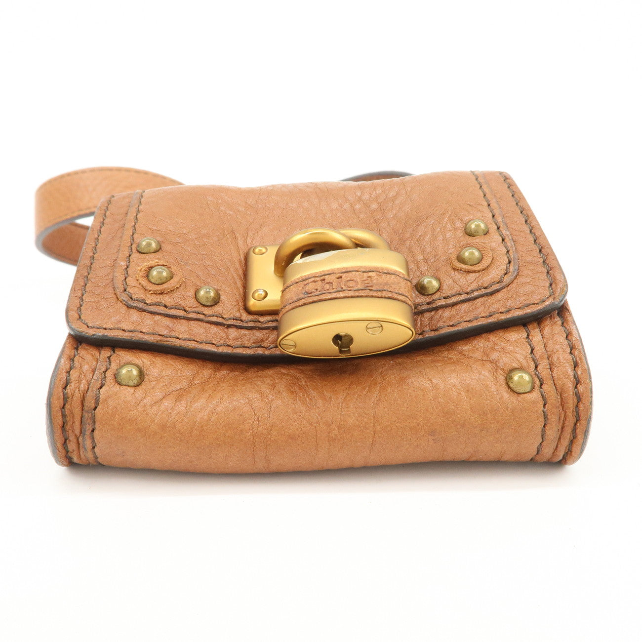 Chloe Paddington Belt Waist Bag Brown Gold