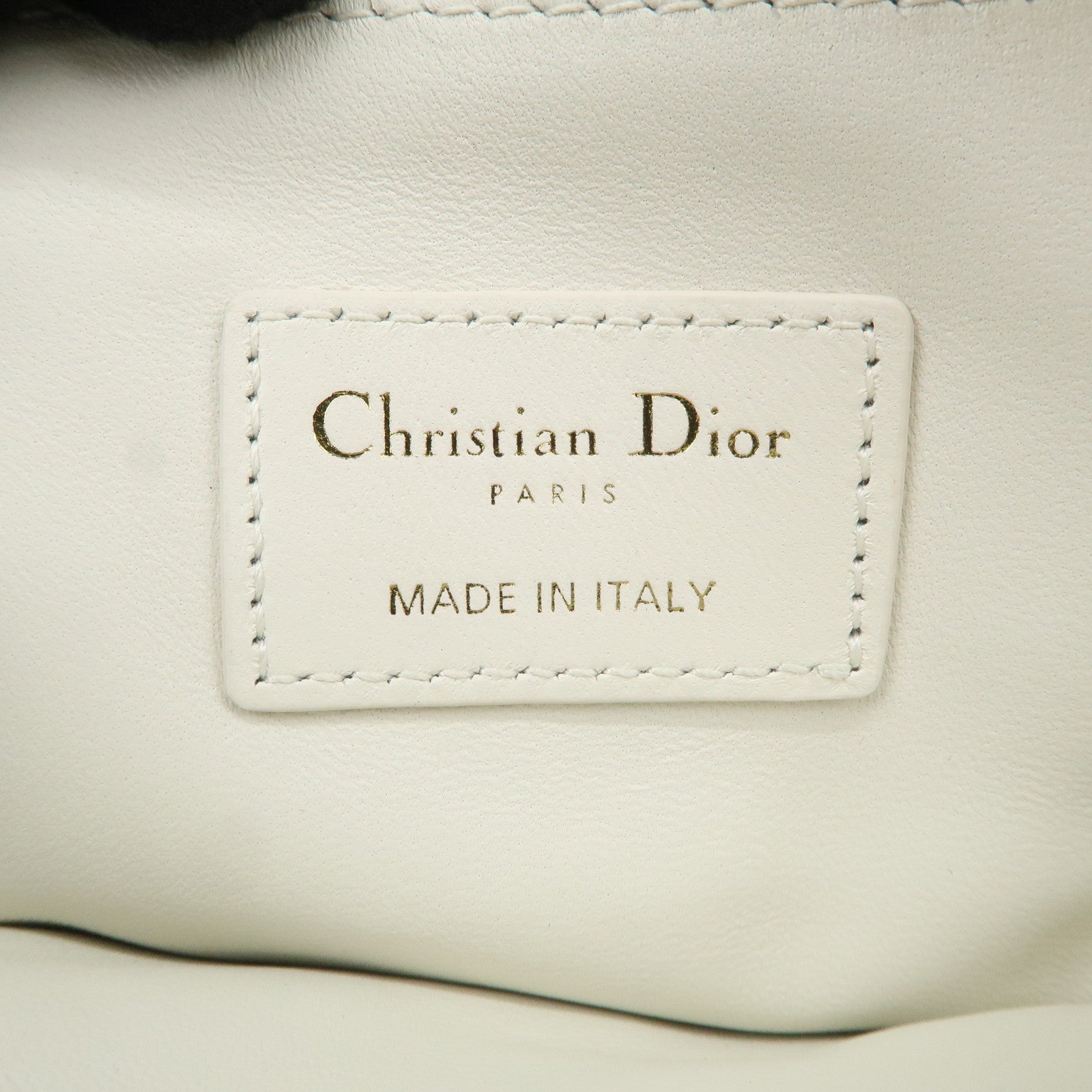 Christian Dior Cannage Caro Leather Heart Coin Case White