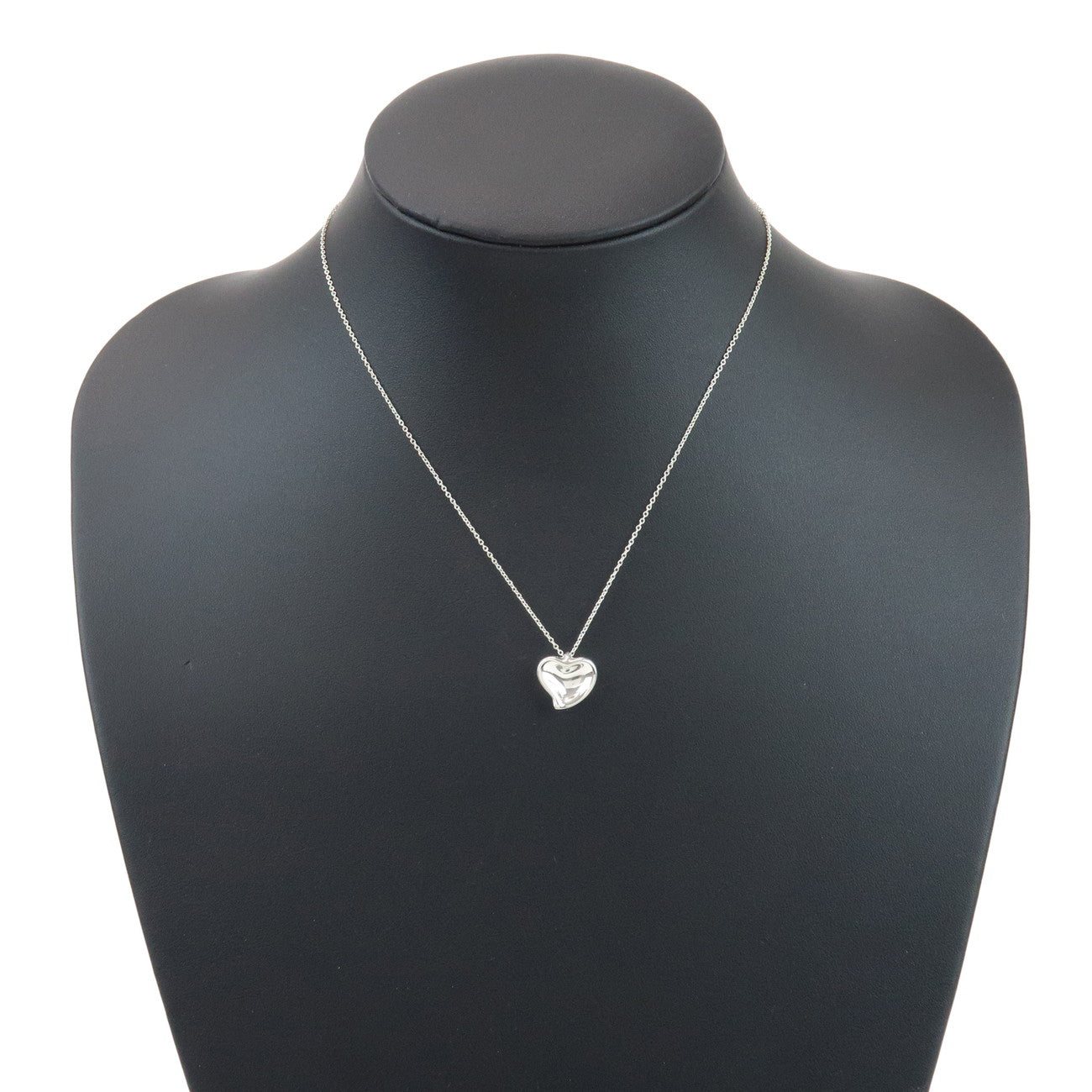 Tiffany&Co. Full Heart Pendant Necklace SV925 Silver