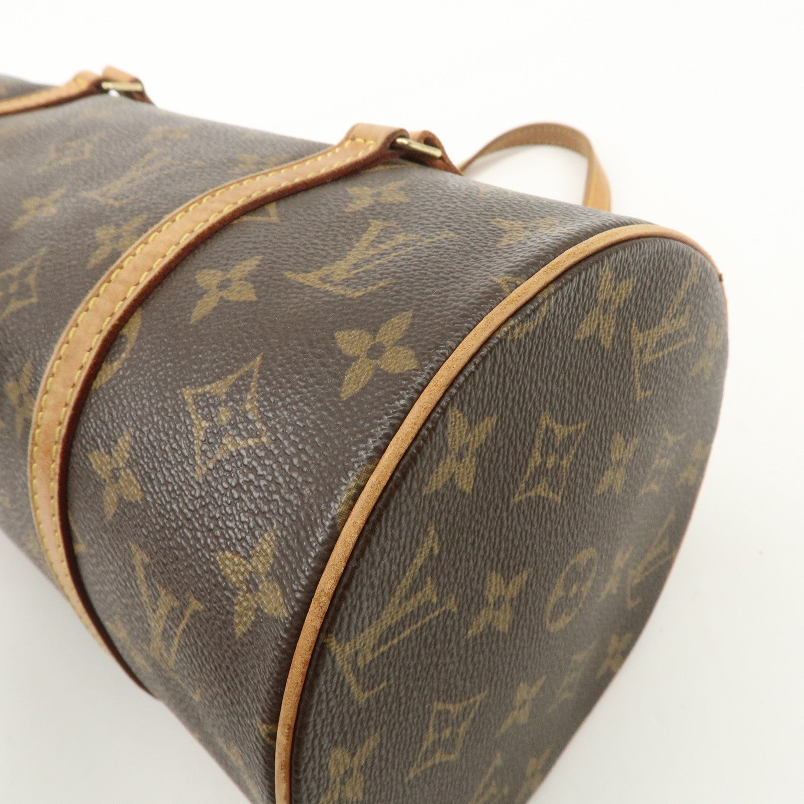 Louis Vuitton Monogram Papillon 30 Hand Bag New Style Brown M51385 Used