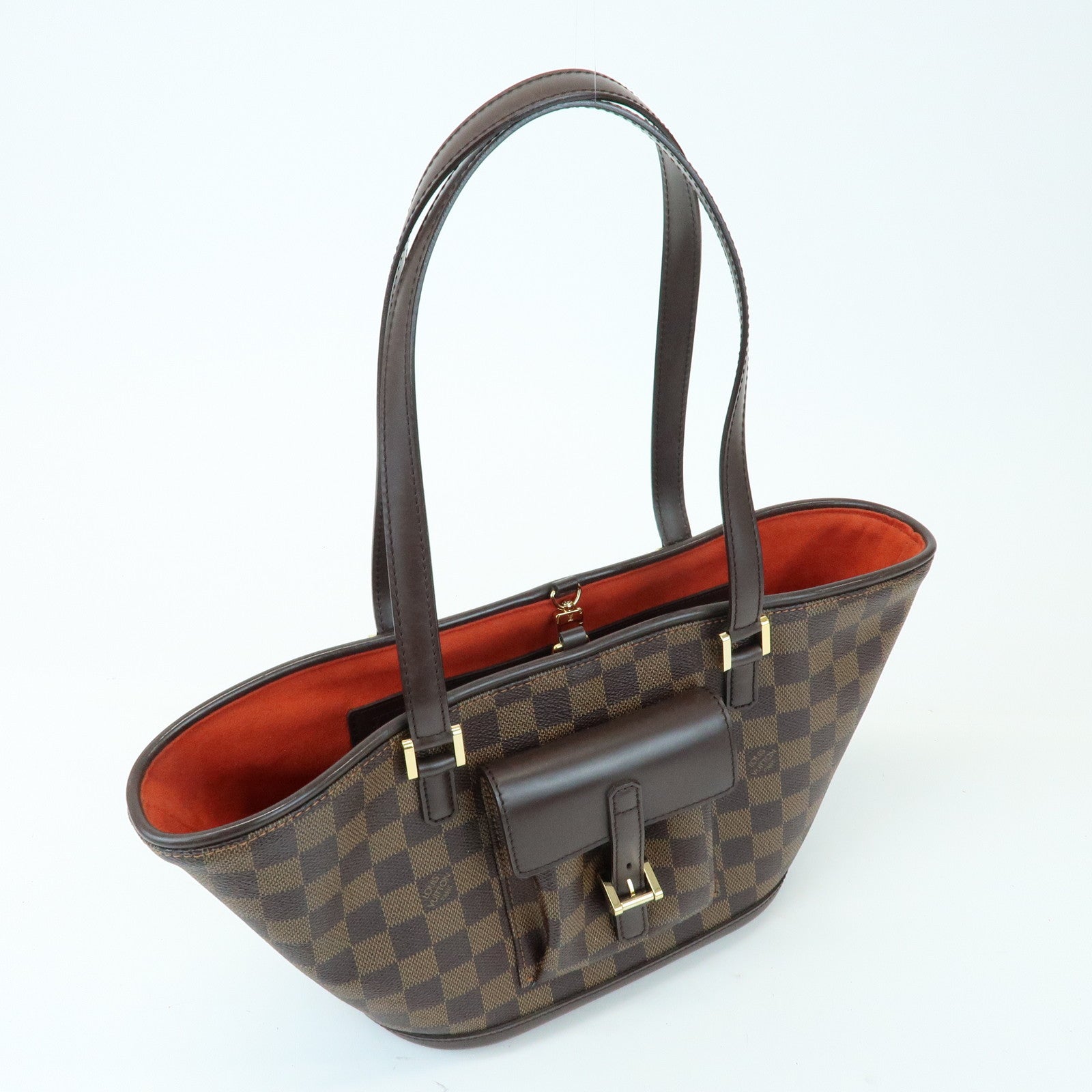 Louis Vuitton Damier Manosque PM Canvas Tote Bag Ebene N51121