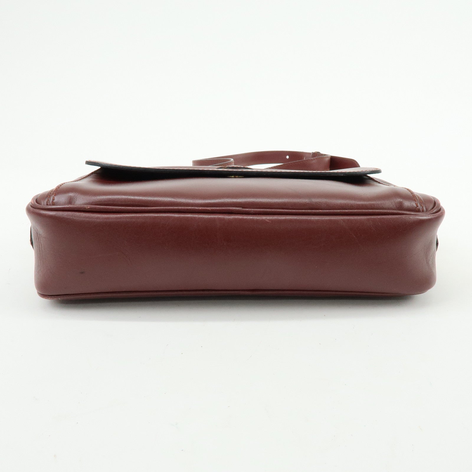 Cartier Must de Cartier Leather Shoulder Bag Crossbody Bag Bordeaux