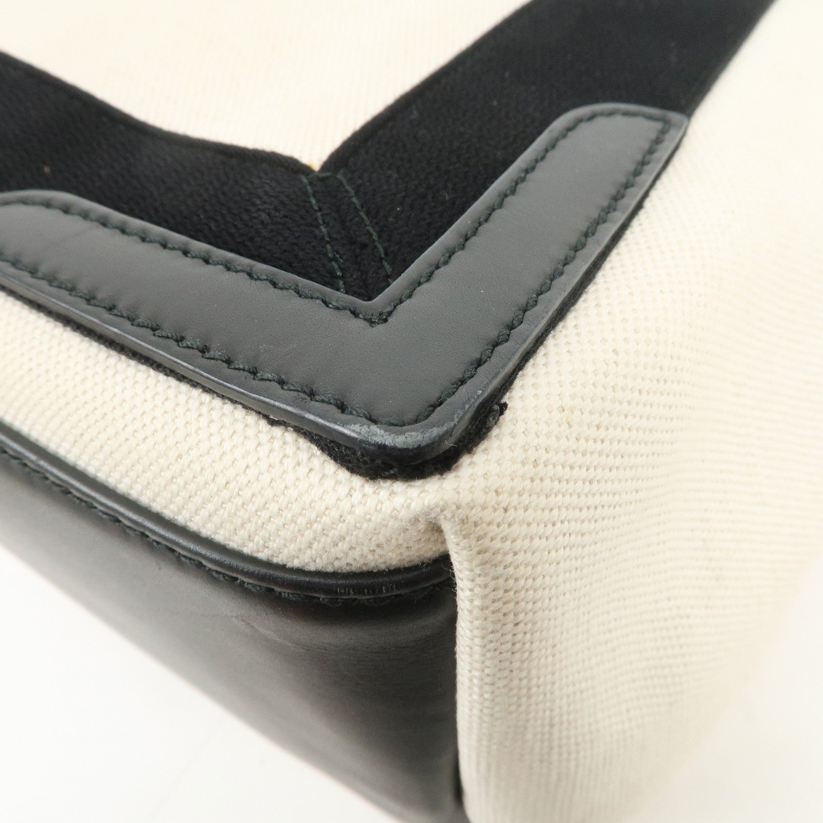 BALENCIAGA Navy Cabas S Cotton Calf Skin Tote Bag Hand Bag 339933