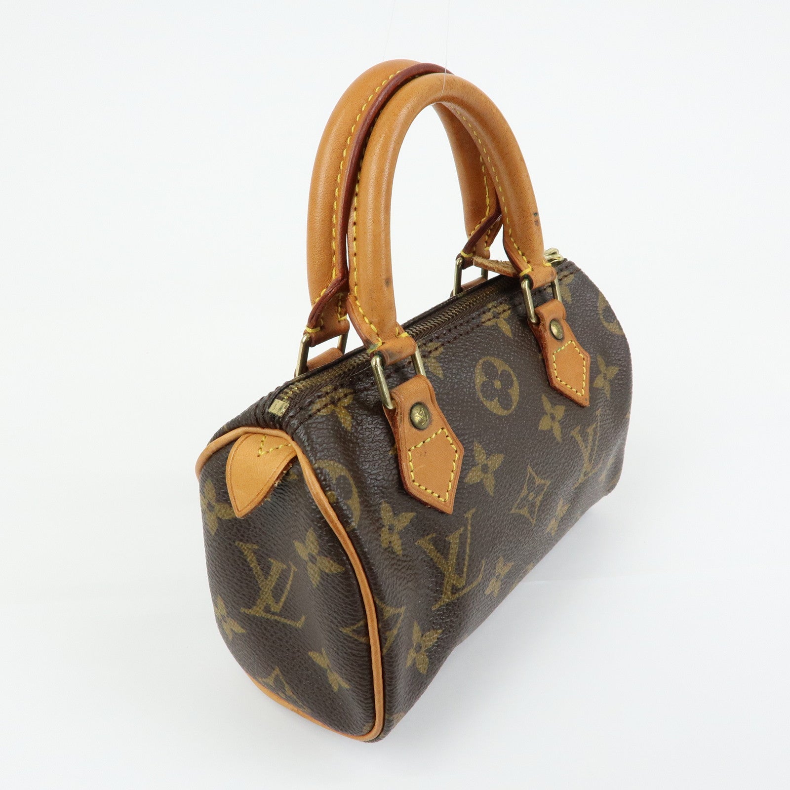 Louis Vuitton Monogram Mini Speedy Hand Shoulder Bag Brown M41534