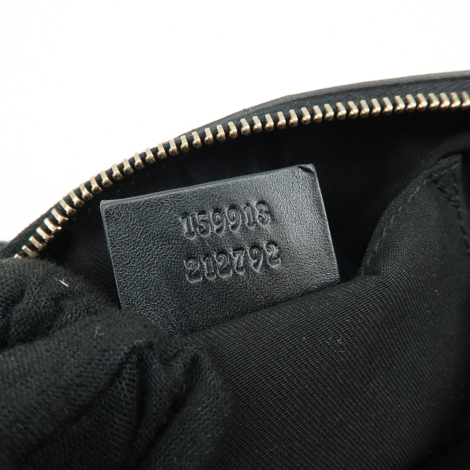 GUCCI Bamboo Guccissima Leather Clutch Bag Pouch Black 159913
