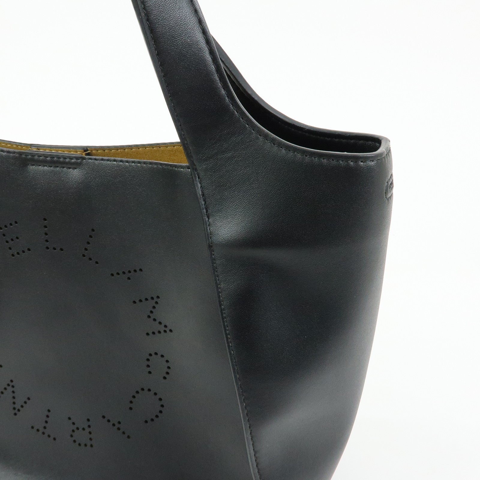STELLA MCCARTNEY Faux Leather 2Way Bag Hand Shoulder Bag Black