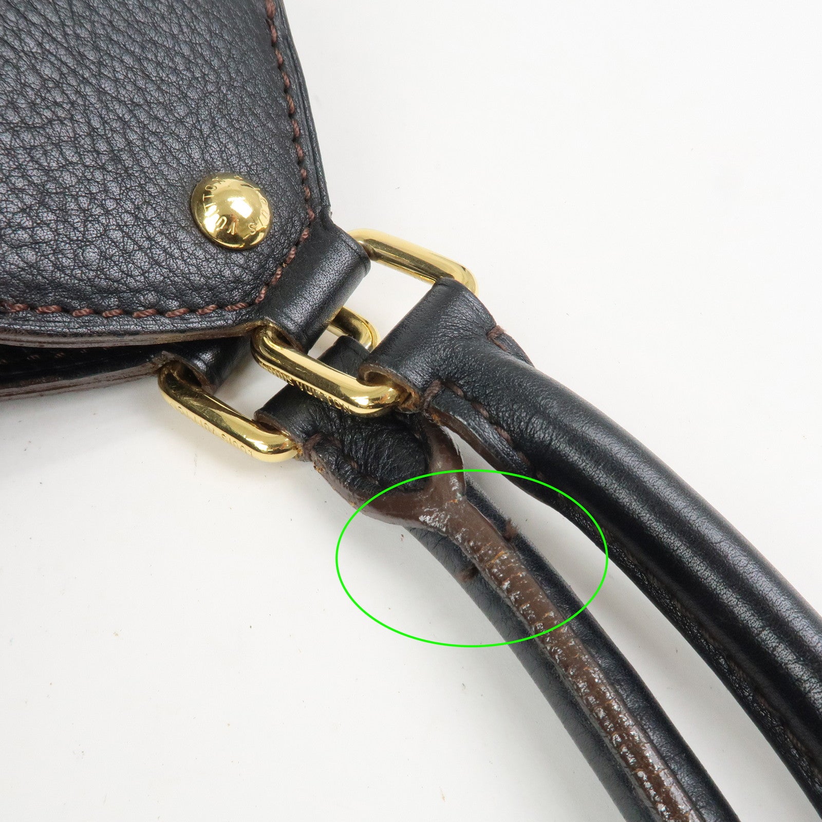 Louis Vuitton Monogram Mahina XL Leather Hand Bag Noir M95547