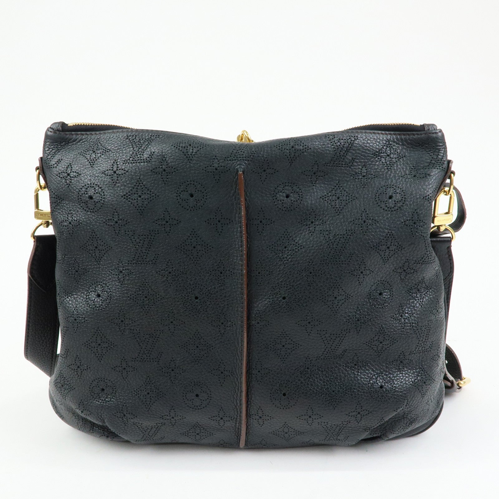 Louis Vuitton Monogram Mahina Selene PM Shoulder Bag Noir M94035