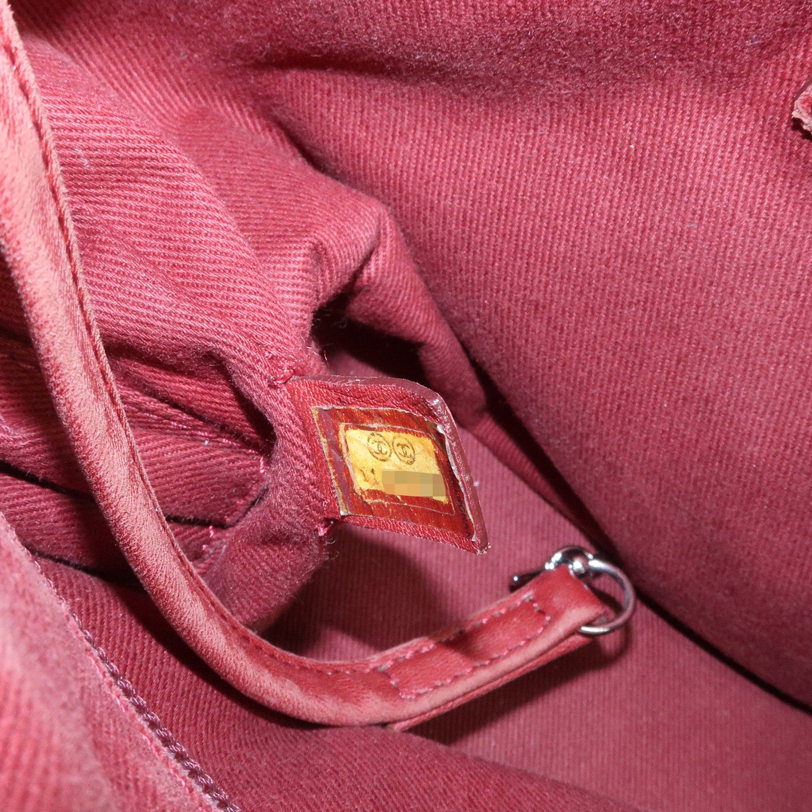 CHANEL Cambon Line Cotton Club Chain Shoulder Bag Tote Bag A34317