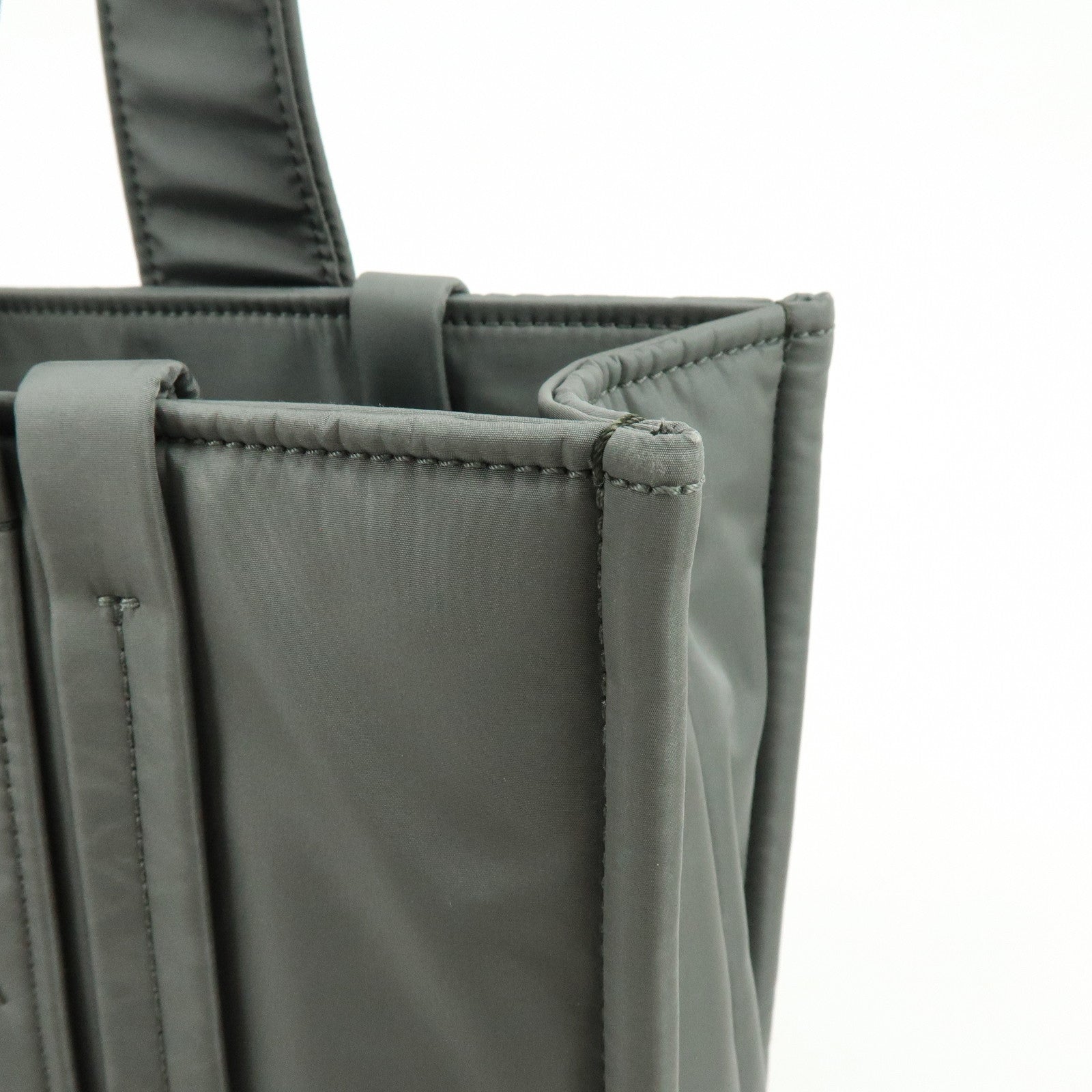 Chloe Woody Nylon Tote Bag Shoulder Bag Gray