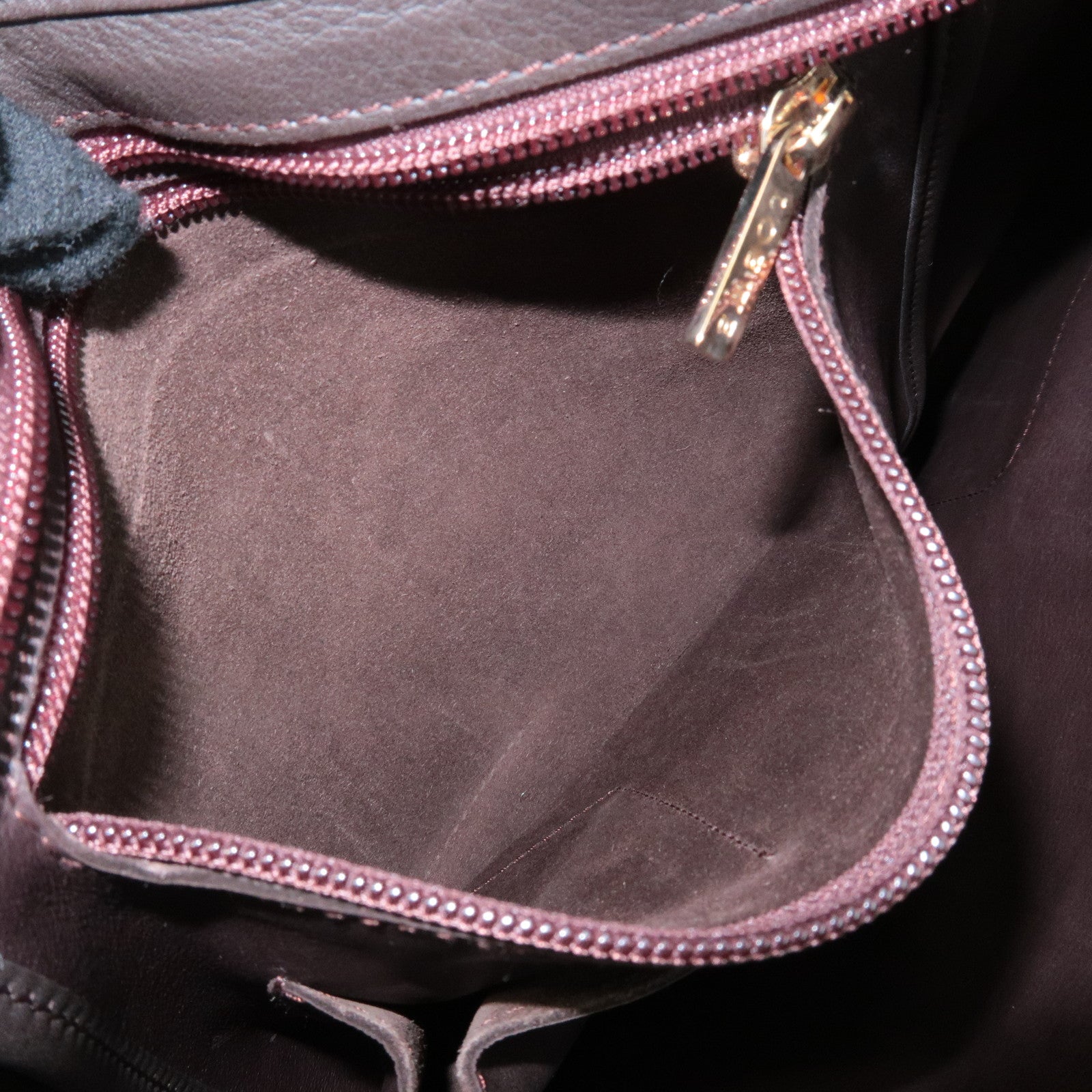 LOEWE Anagram Suede Leather Shoulder Bag Brown Used