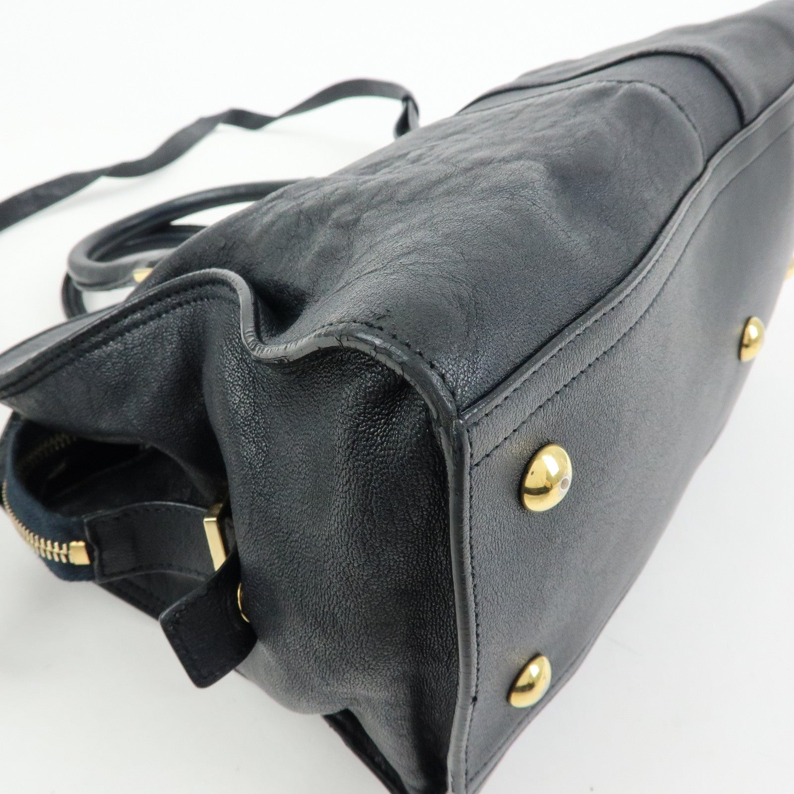 SAINT LAURENT PARIS Cabas Chyc Mini Y Line Leather 2WAY Bag 370699