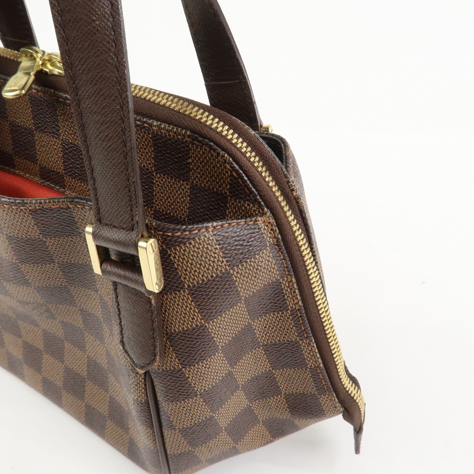 Louis Vuitton Damier Canvas Belem PM Hand Bag Brown N51173