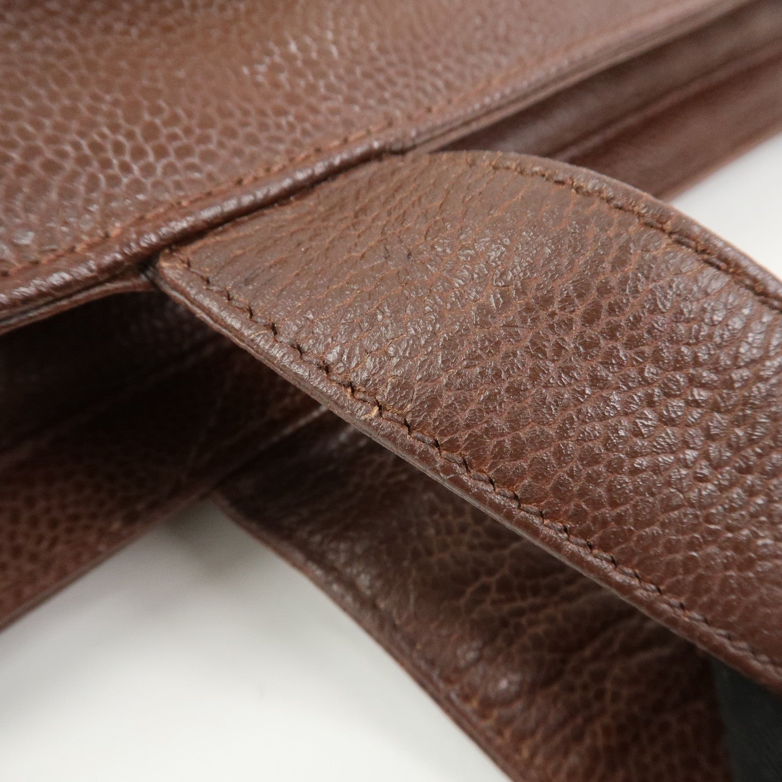 CHANEL COCO Mark Caviarskin Tote Bag Shoulder Bag Brown