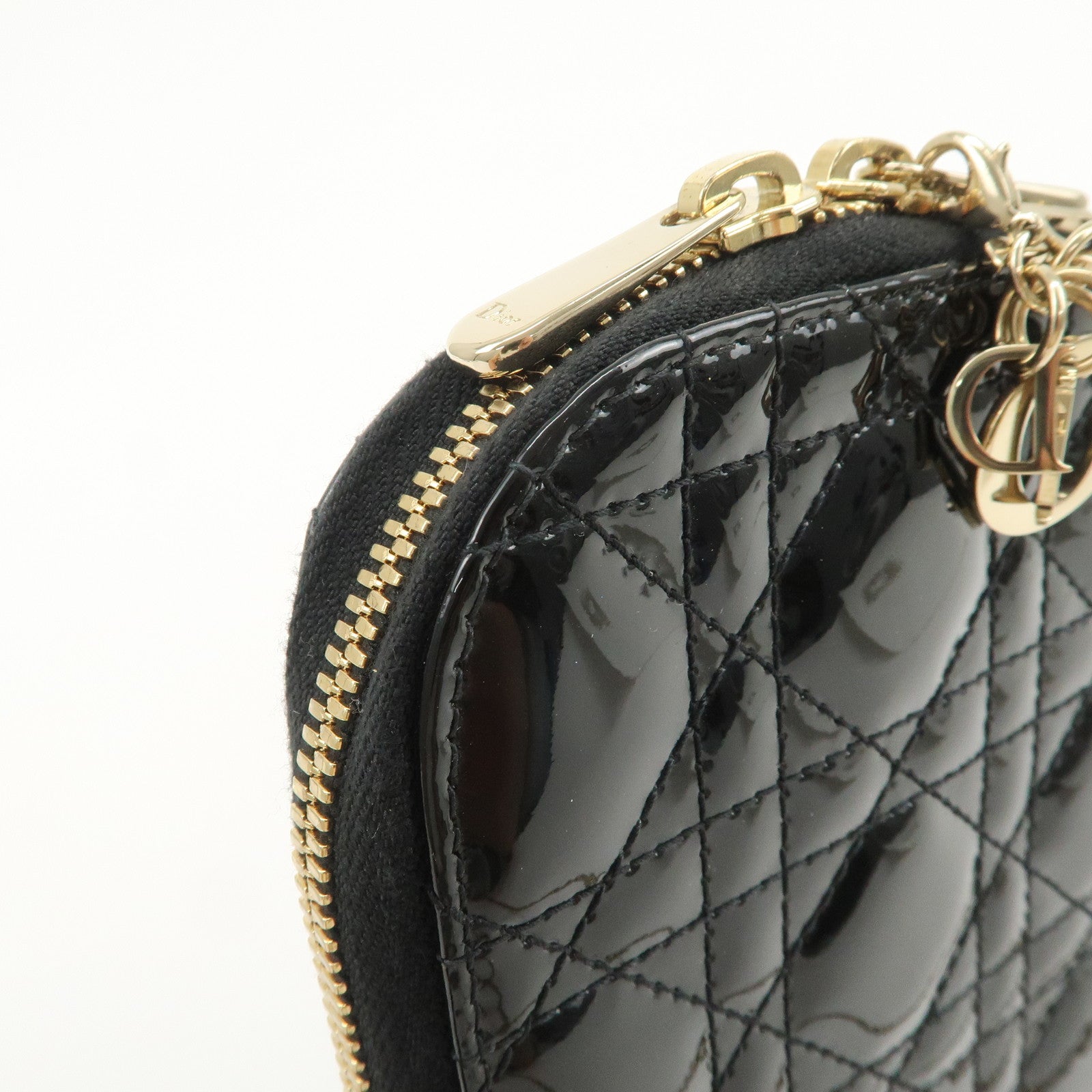 Christian Dior Lady Dior Cannage Call'in Dior Phone Case Black