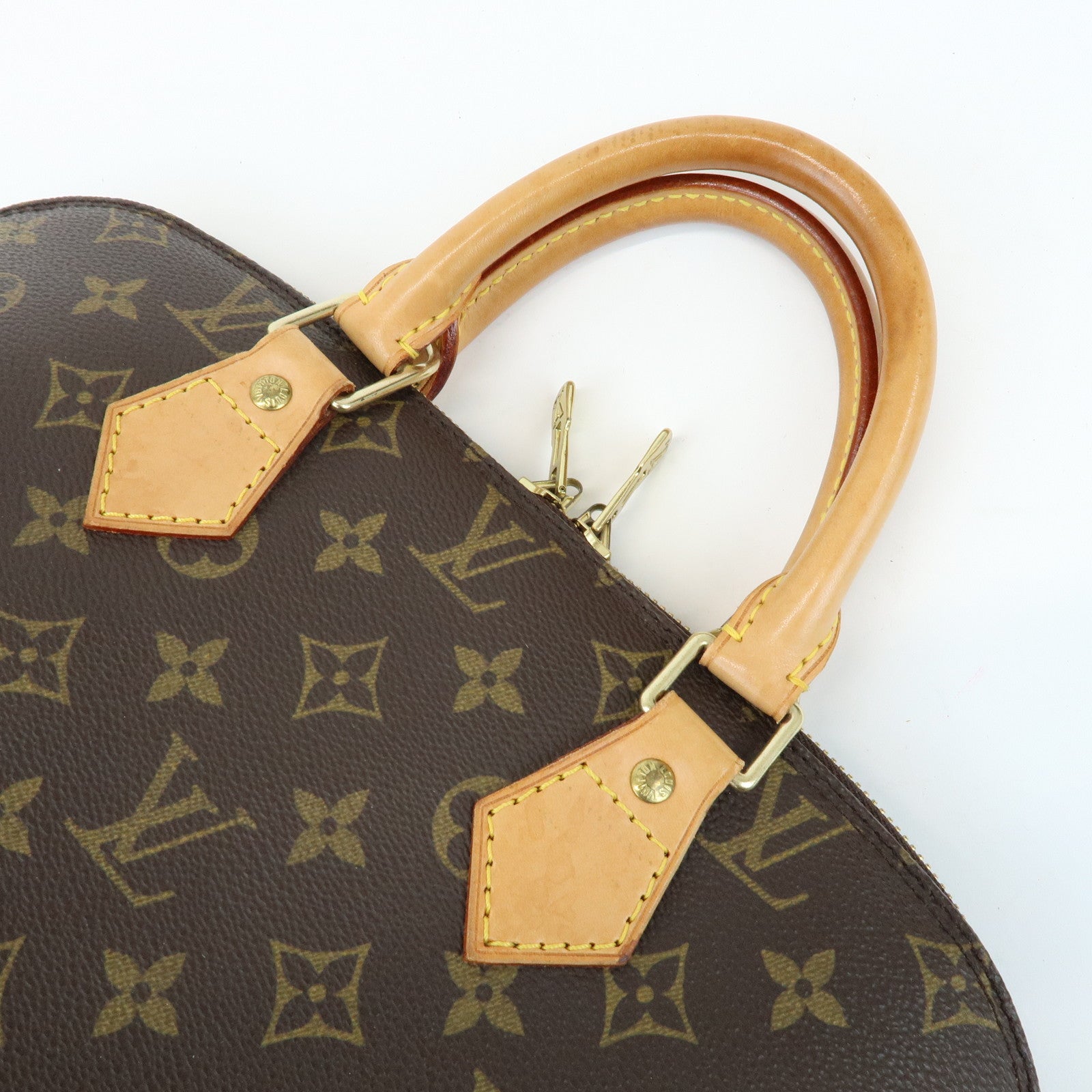 Louis Vuitton Monogram Alma Canvas Leather Hand Bag Brown M51130