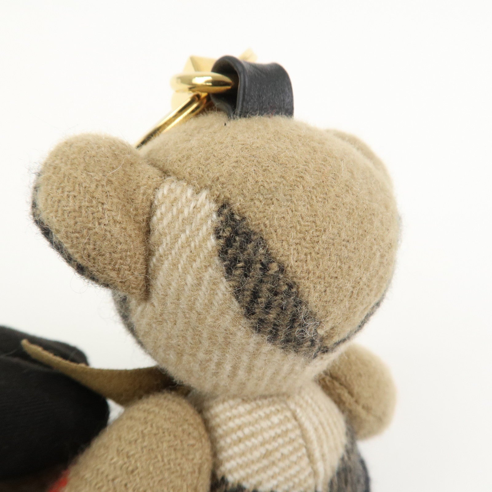 BURBERRY Nova Plaid Thomas Teddy Bear Cashmere Bag Charm Key Holder